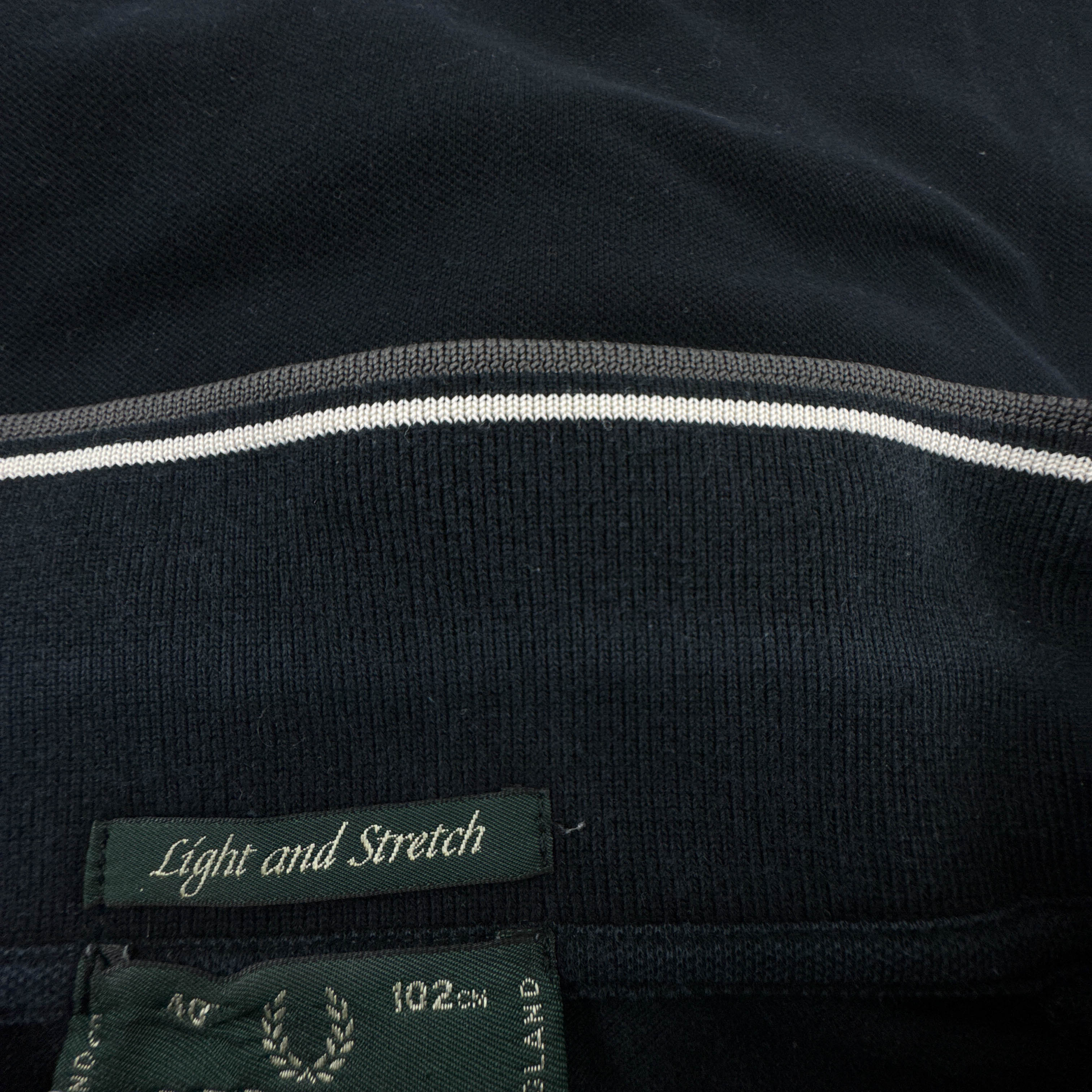 Polo Fred Perry nera in cotone tinta unita manica lunga - Taglia M uomo