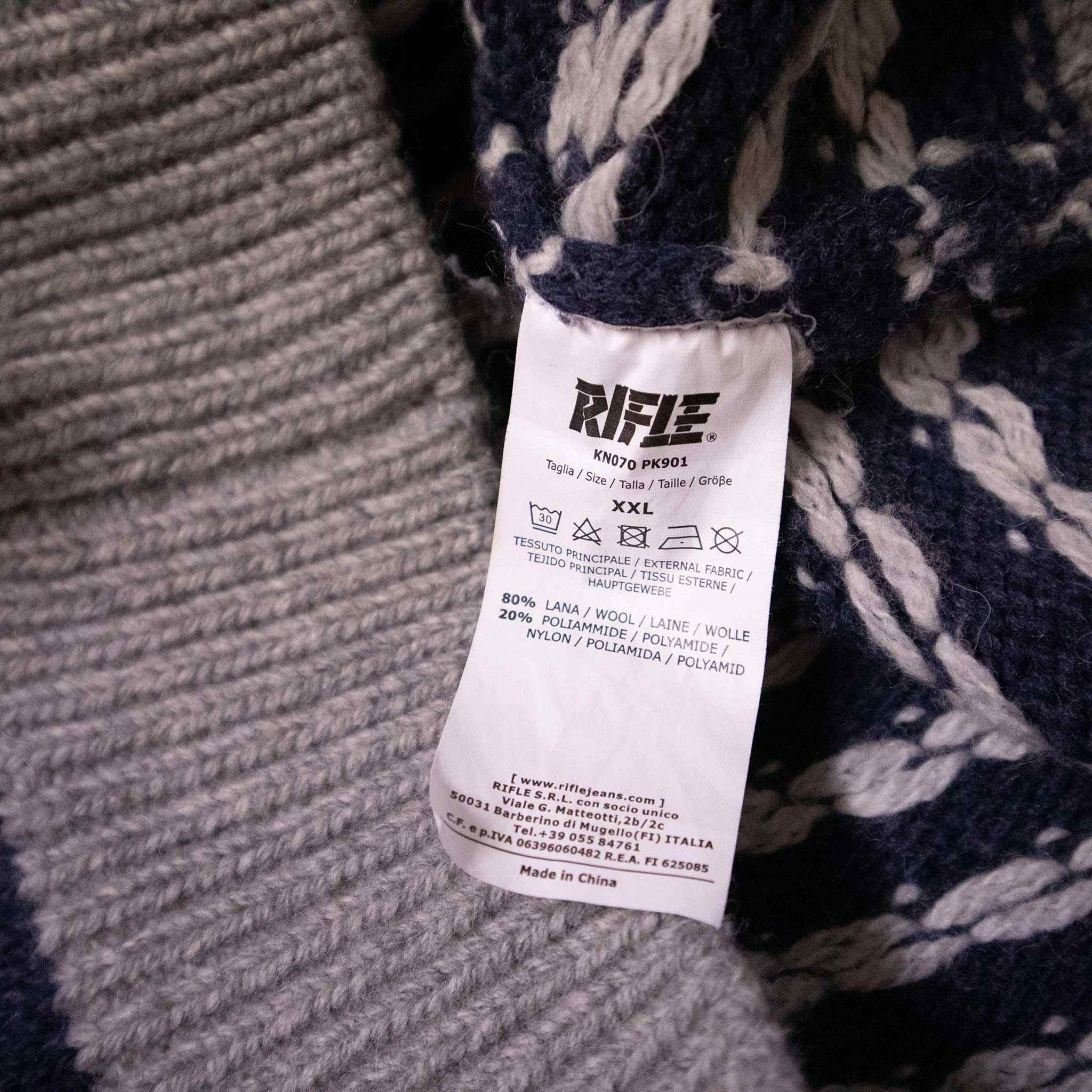 Rifle Vintage sweater 80% wool - Size XXL