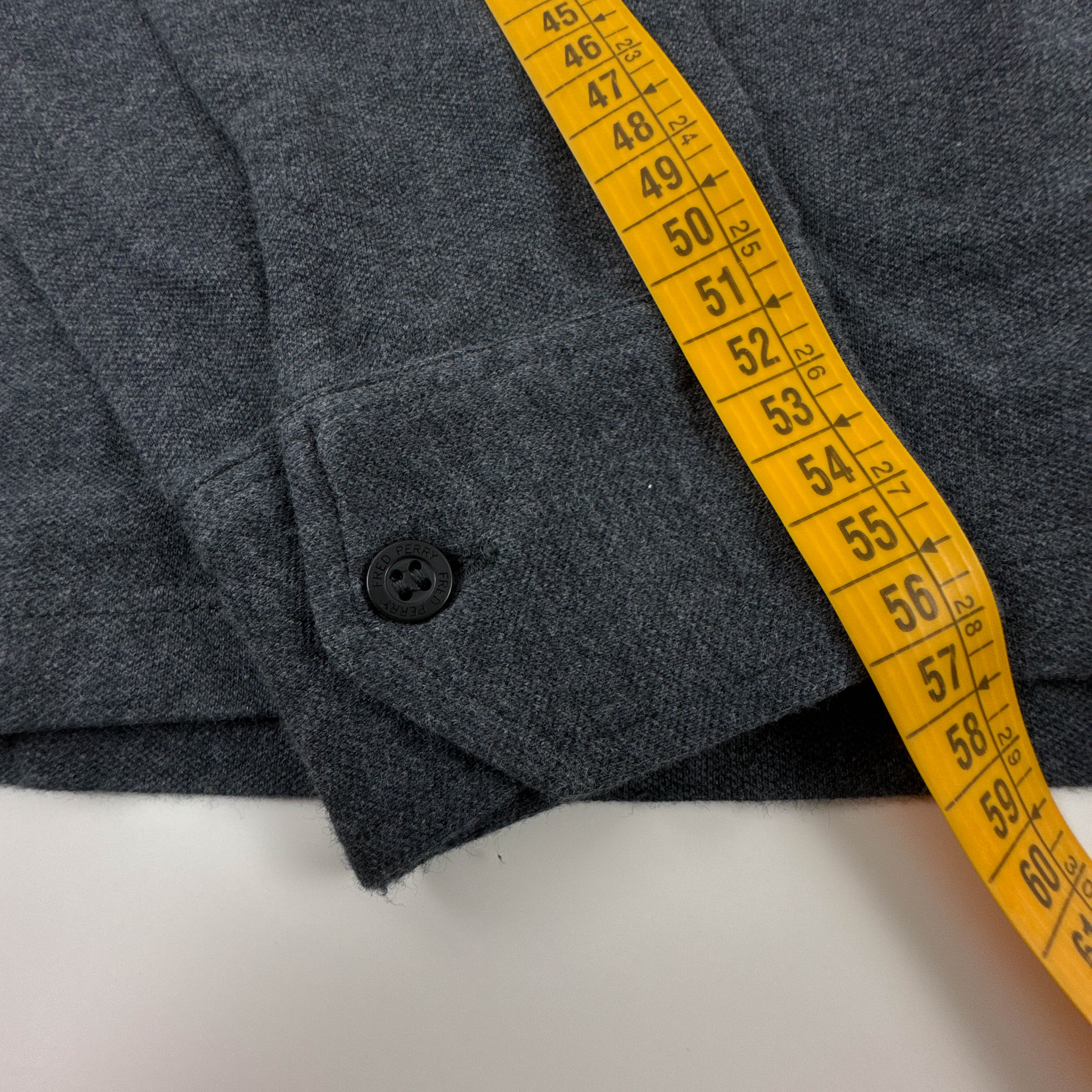 Polo Fred Perry grigia scura tinta unita in cotone - Taglia M uomo