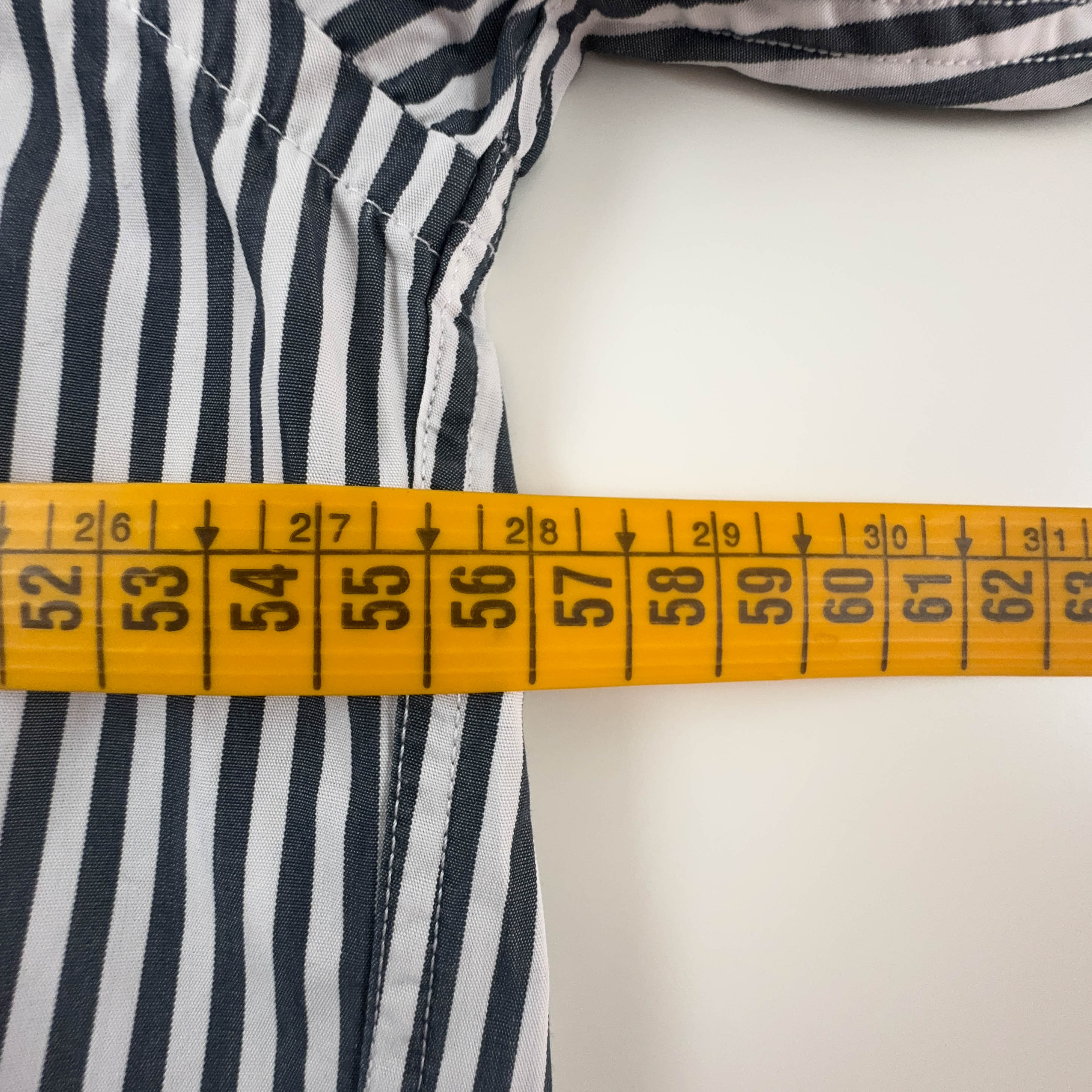 Camicia Lacoste a righe bianca e nera - Taglia 41 uomo