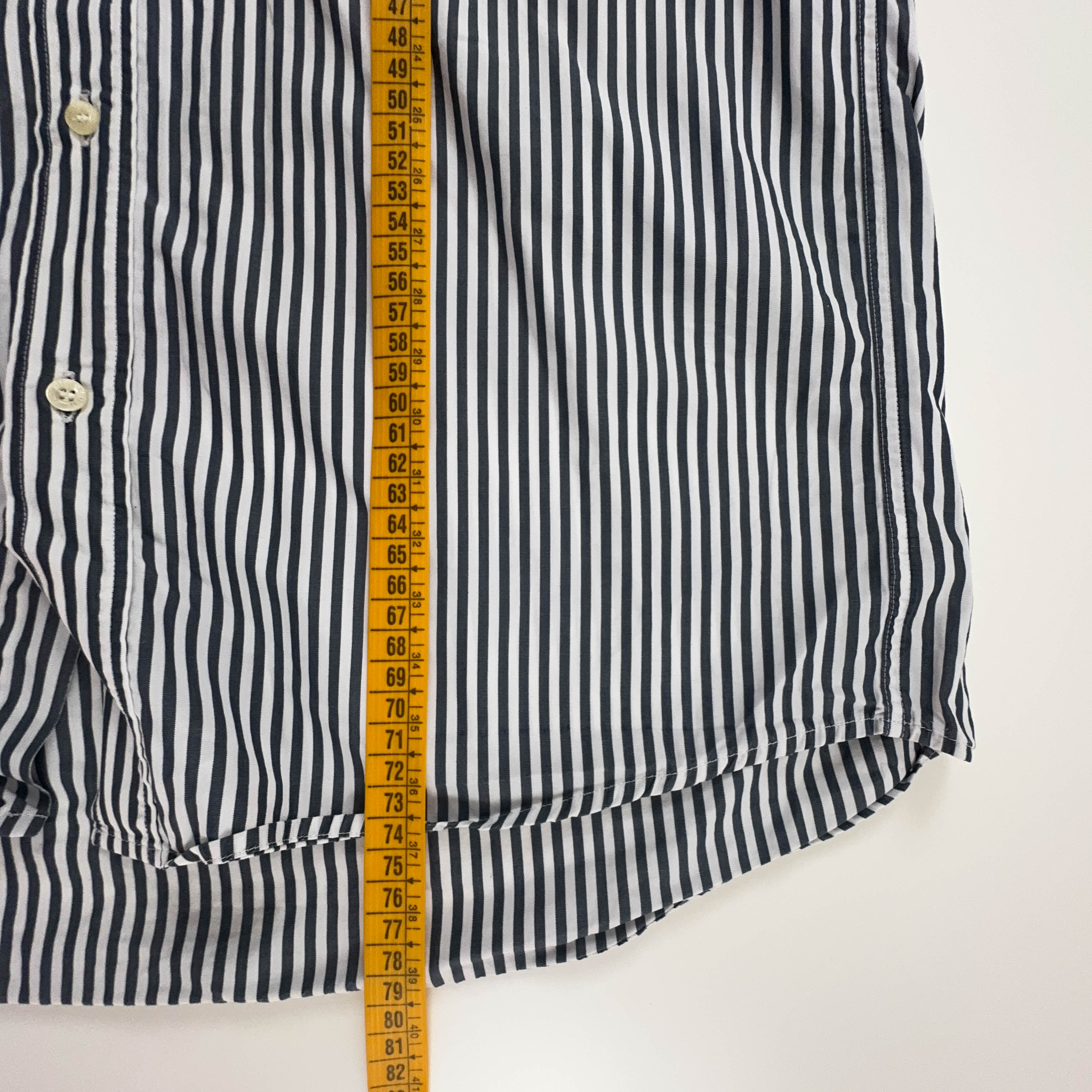 Camicia Lacoste a righe bianca e nera - Taglia 41 uomo