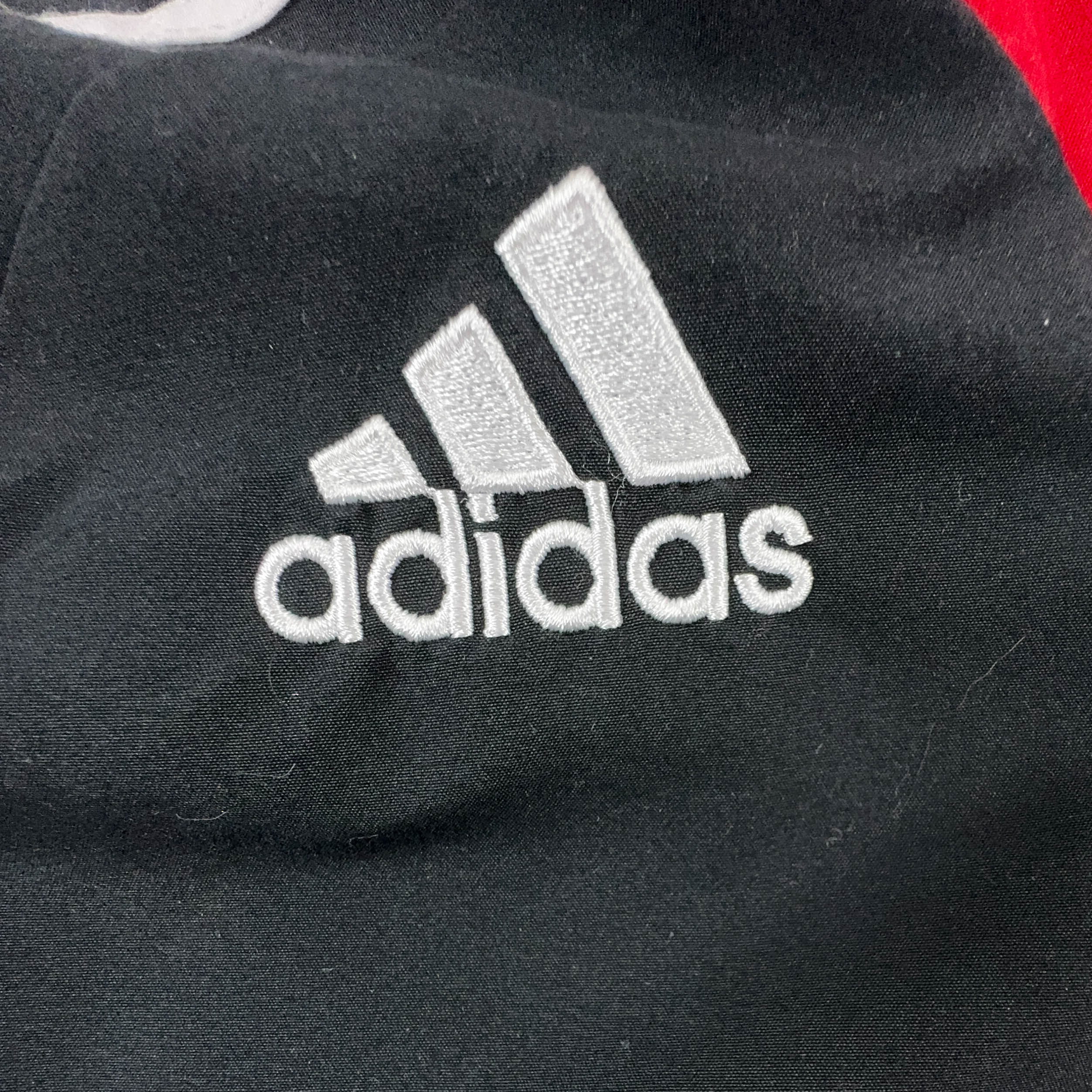 Giacca a vento Adidas Vintage rossa e nera con zip anni 2000 - Taglia D7 F186 uomo