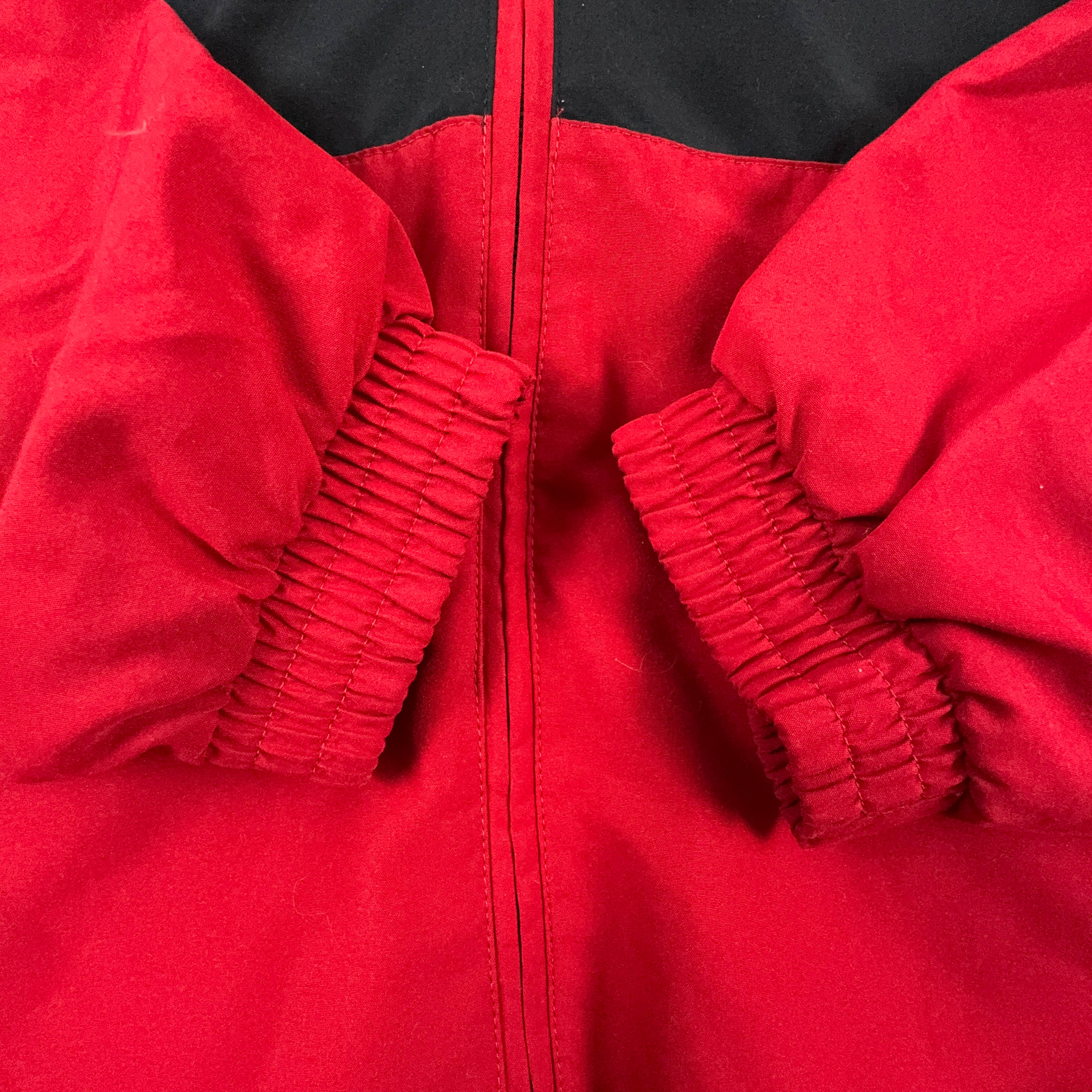 Giacca a vento Adidas Vintage rossa e nera con zip anni 2000 - Taglia D7 F186 uomo