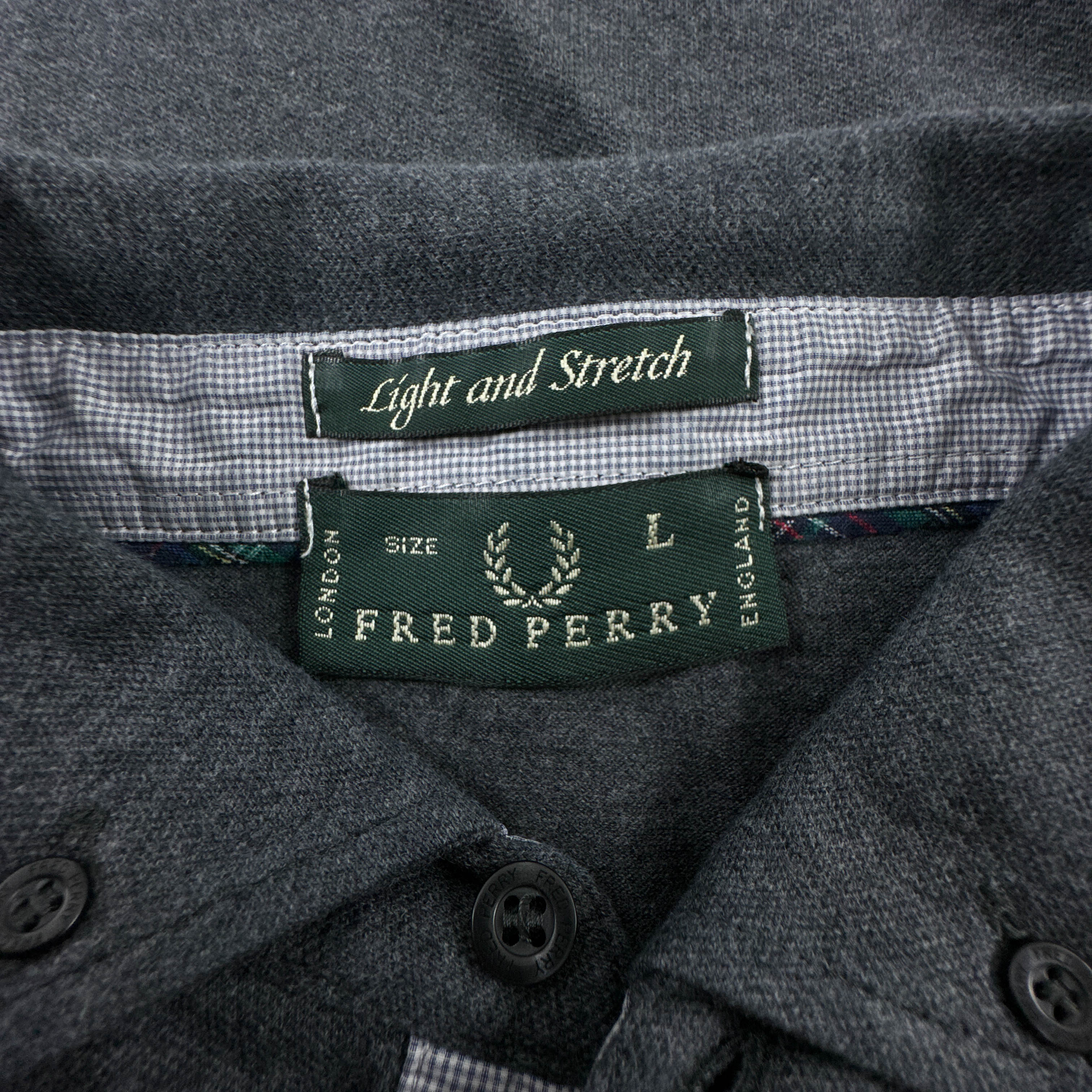 Polo Fred Perry grigia scura tinta unita in cotone - Taglia M uomo
