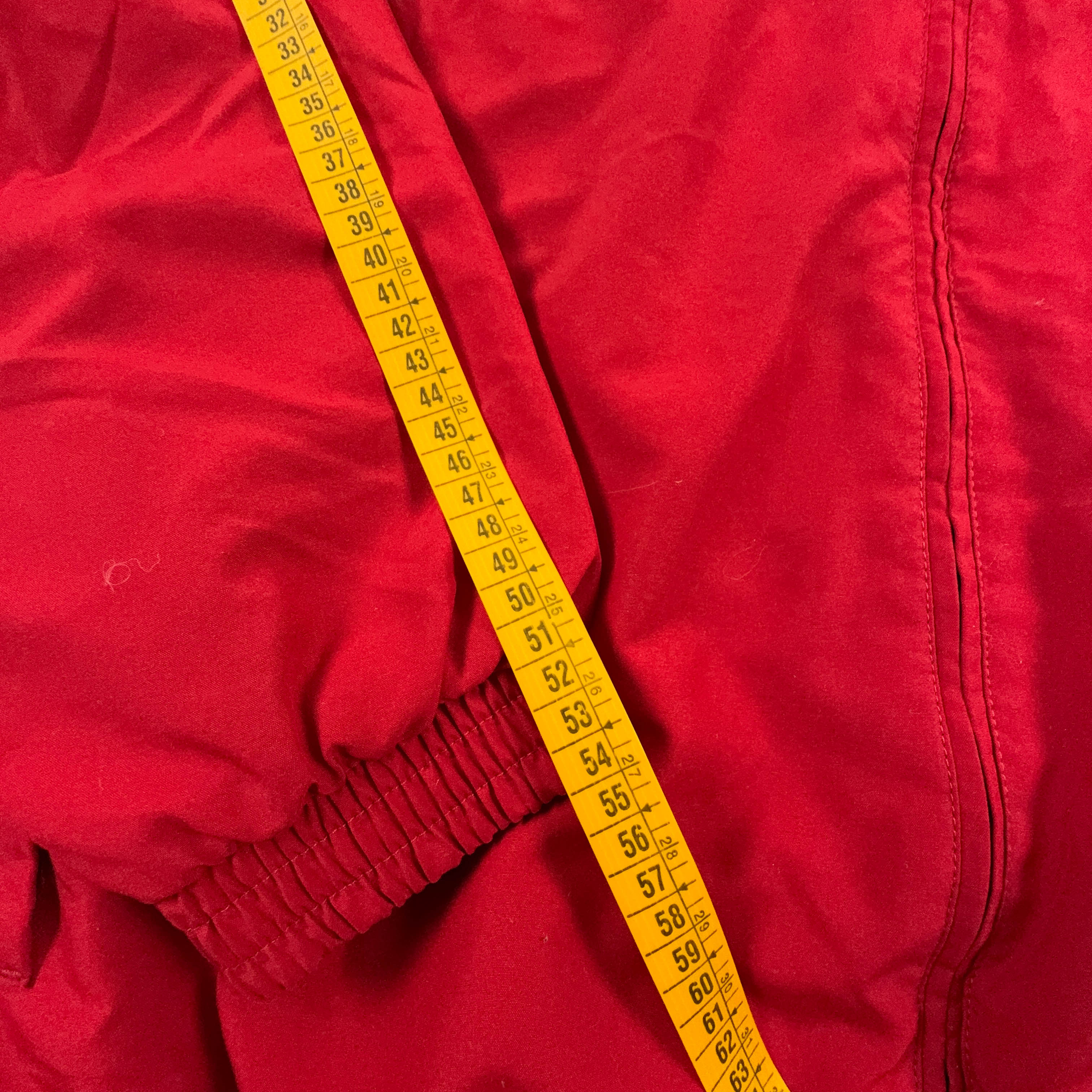 Giacca a vento Adidas Vintage rossa e nera con zip anni 2000 - Taglia D7 F186 uomo