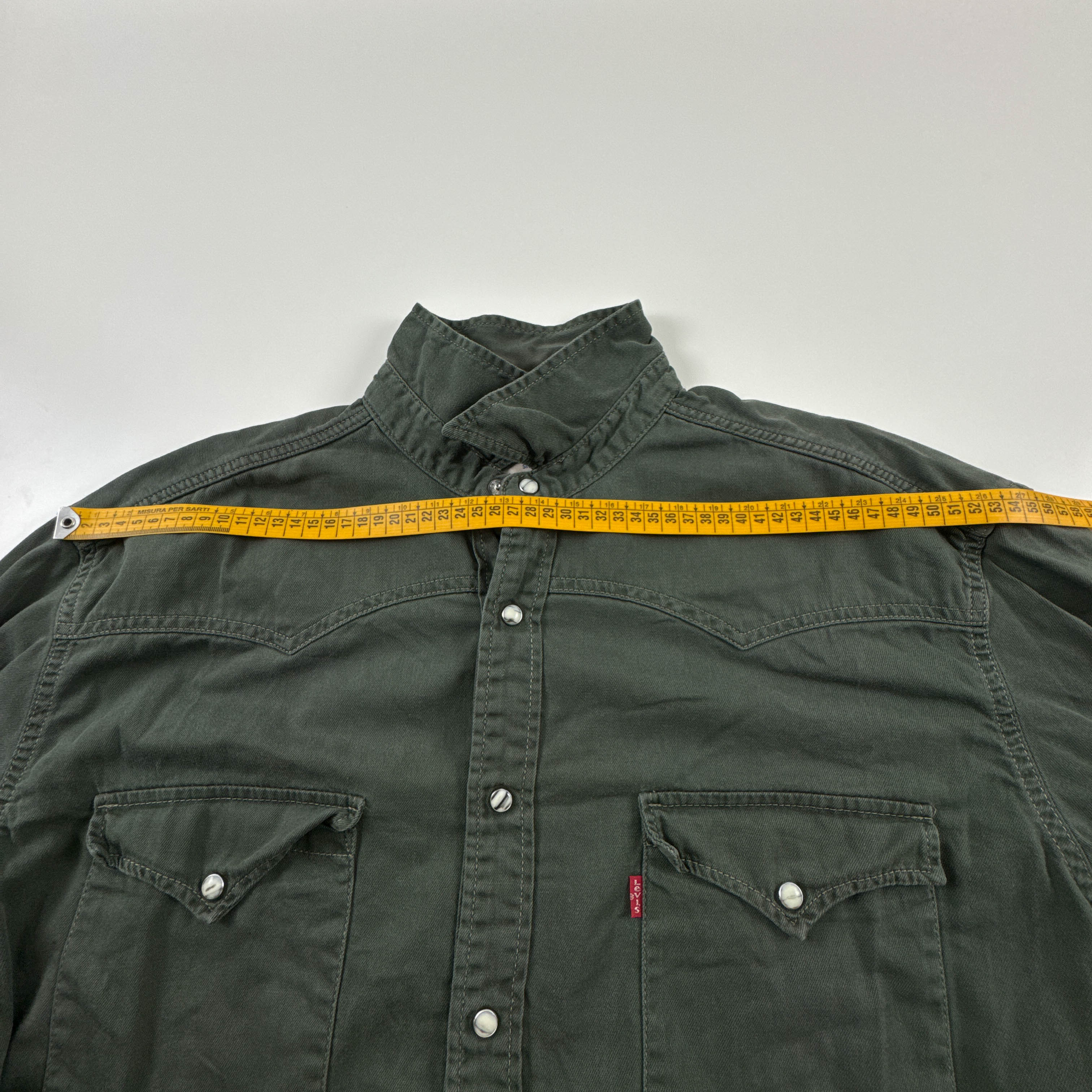 Camicia Levi's Vintage verde scuro in cotone anni 80 90 - Taglia XL uomo