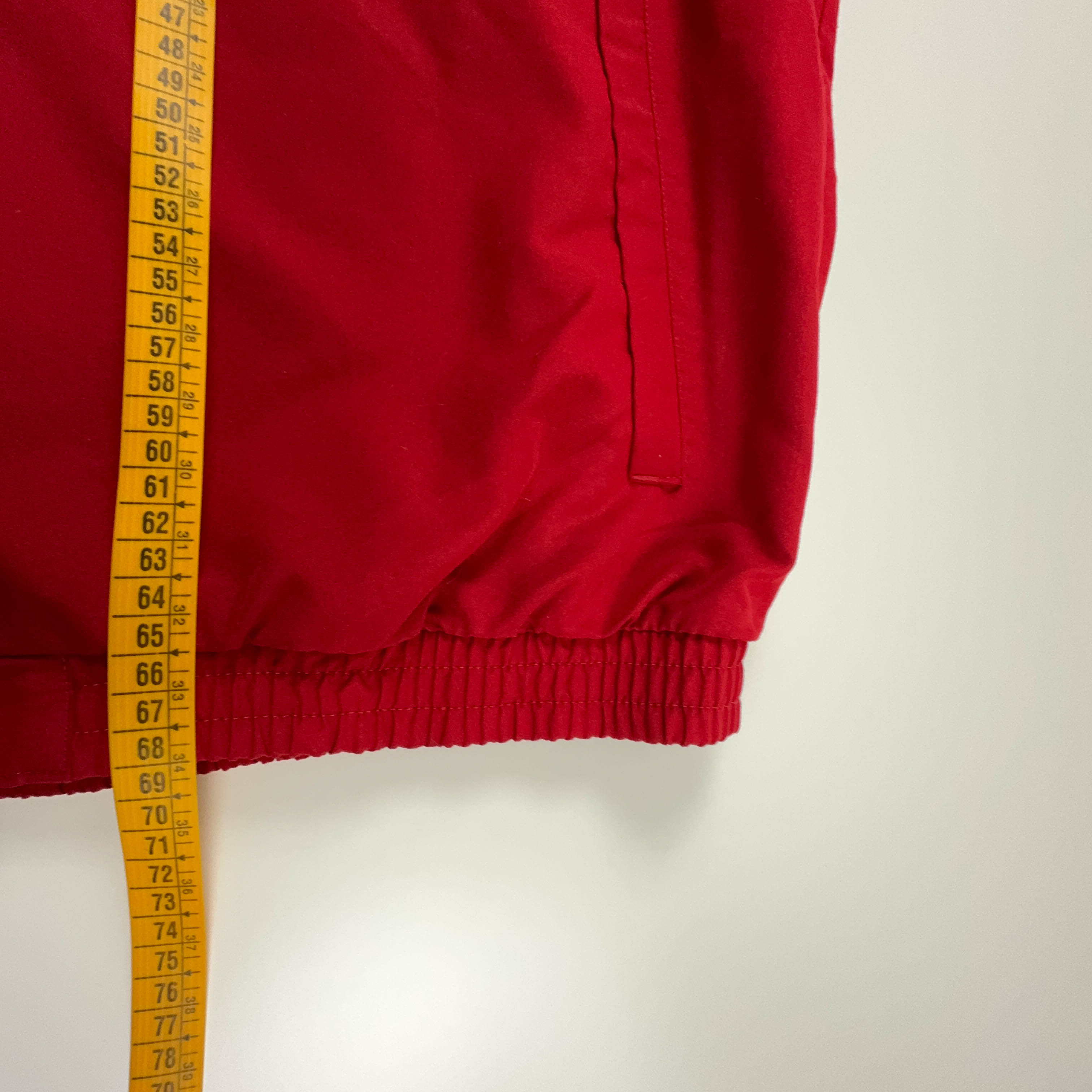 Giacca a vento Adidas Vintage rossa e nera con zip anni 2000 - Taglia D7 F186 uomo