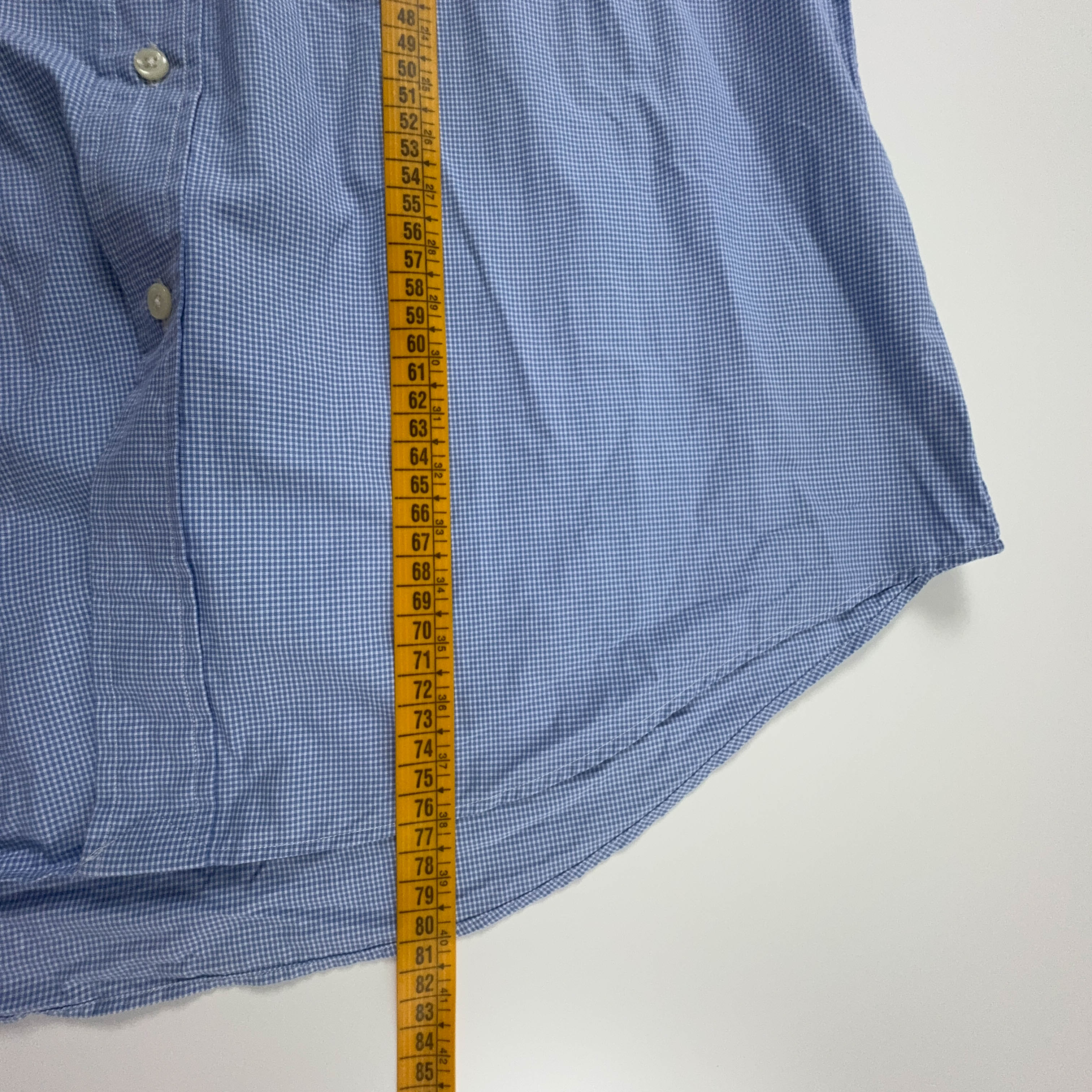 Camicia Ralph Lauren a quadri azzurra e bianca custom fit - Taglia L 40 41 uomo