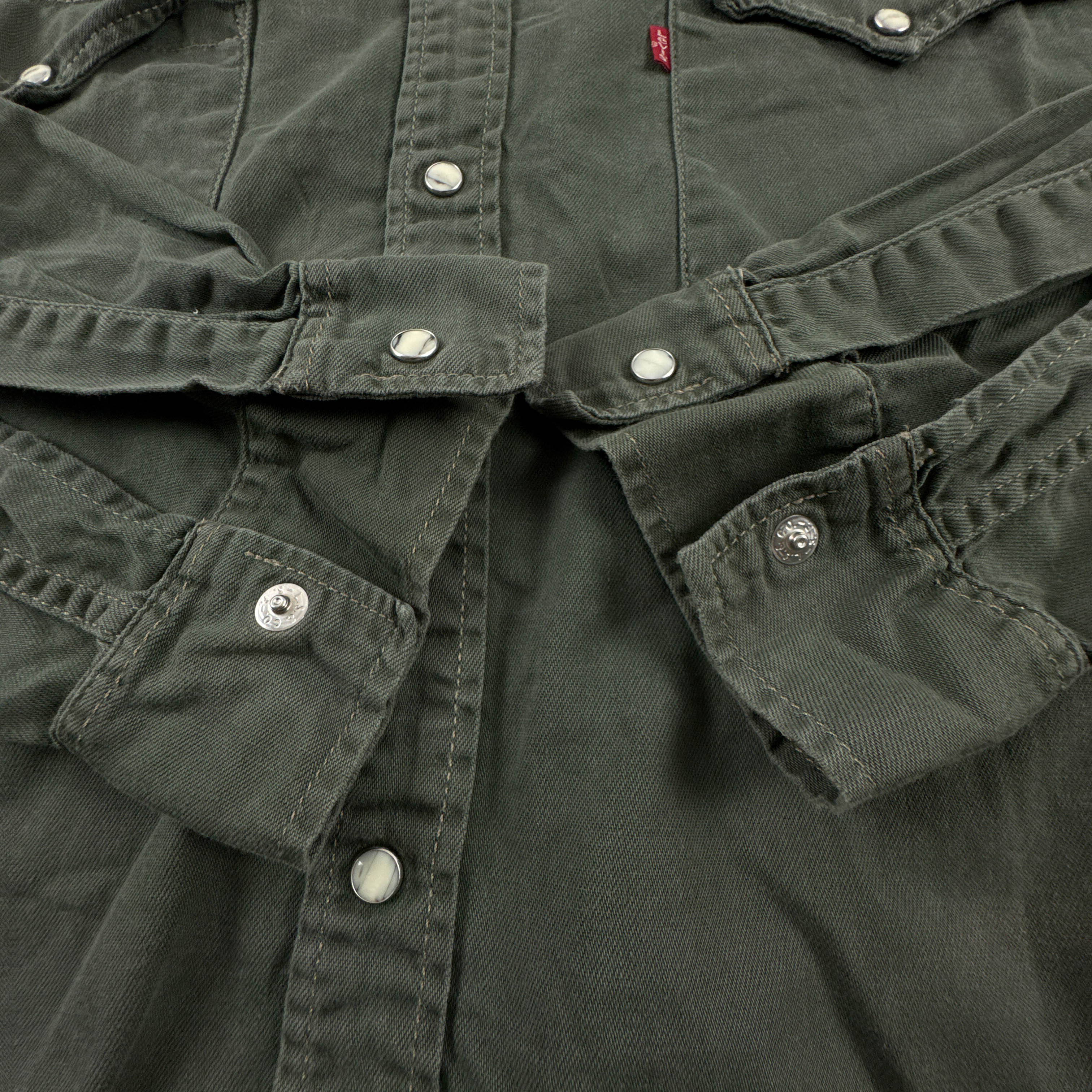 Camicia Levi's Vintage verde scuro in cotone anni 80 90 - Taglia XL uomo