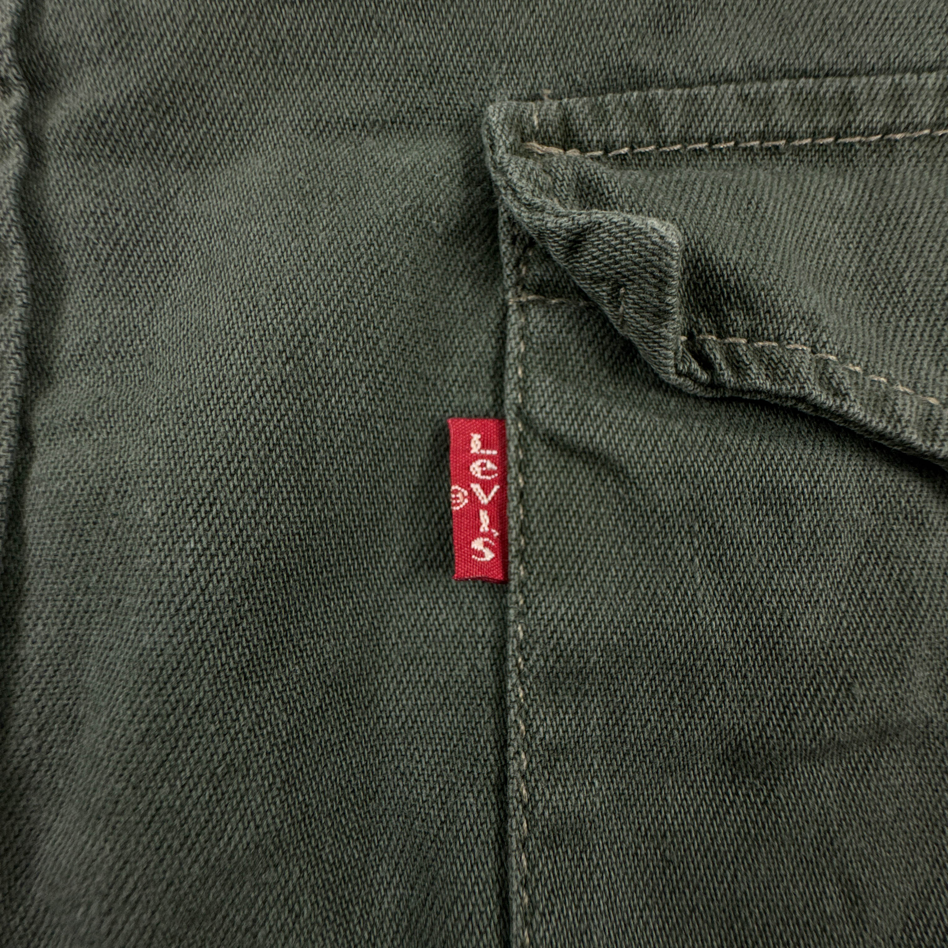 Camicia Levi's Vintage verde scuro in cotone anni 80 90 - Taglia XL uomo