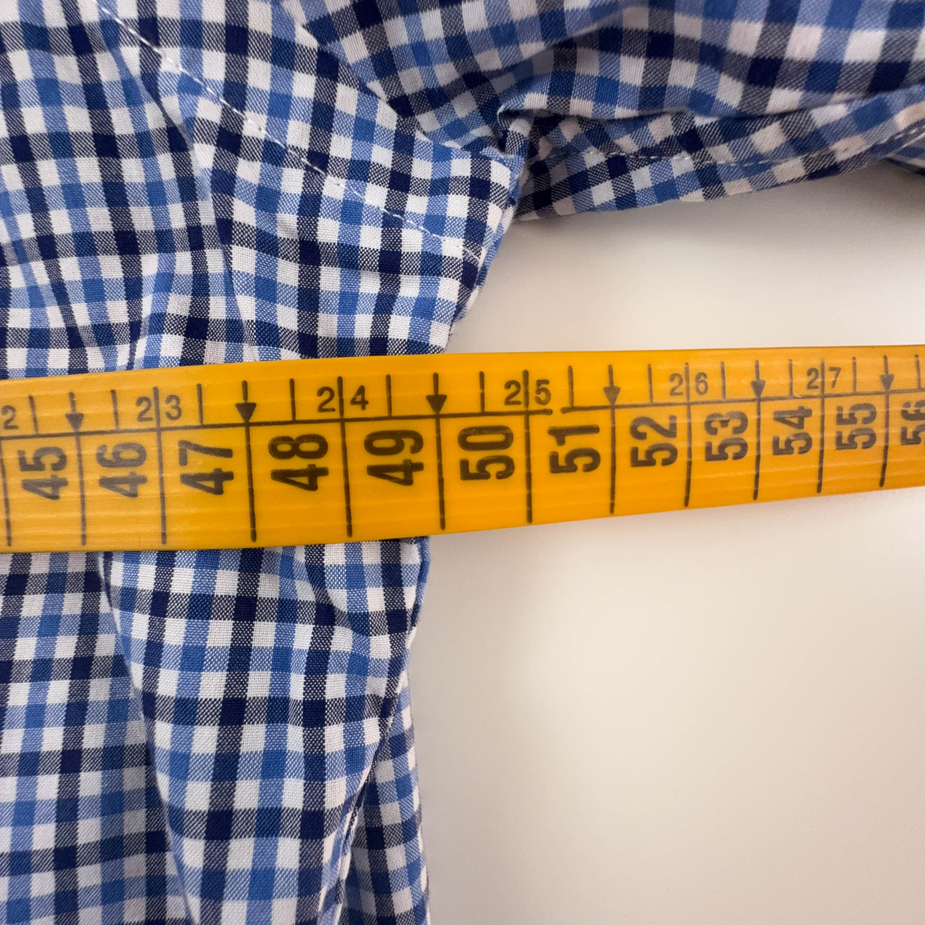 Camicia Ralph Lauren a quadri blu e bianca slim fit in cotone - Taglia M uomo