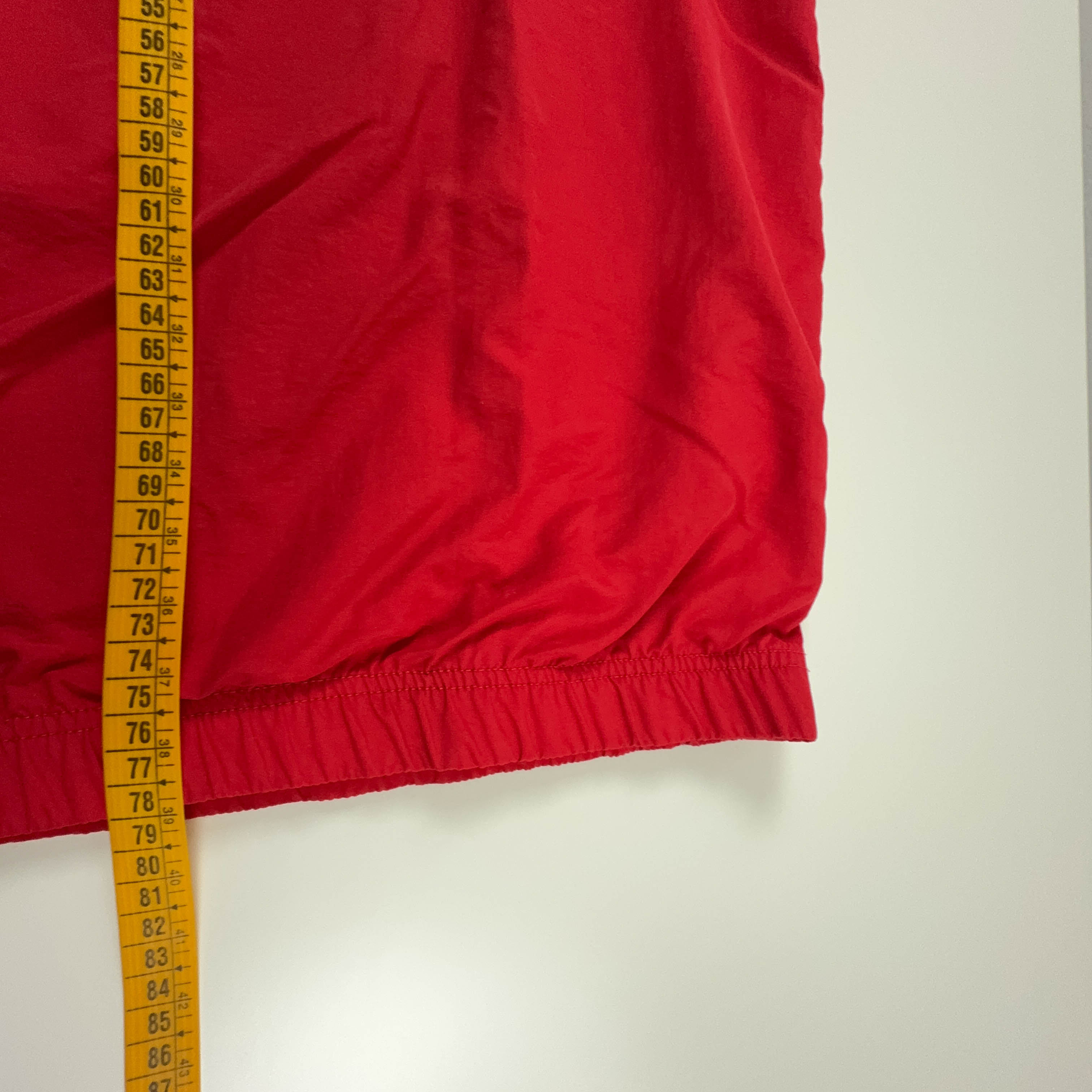 Giacca a vento Champion Vintage blu rossa e bianca anni 90 quarter zip - Taglia XL uomo