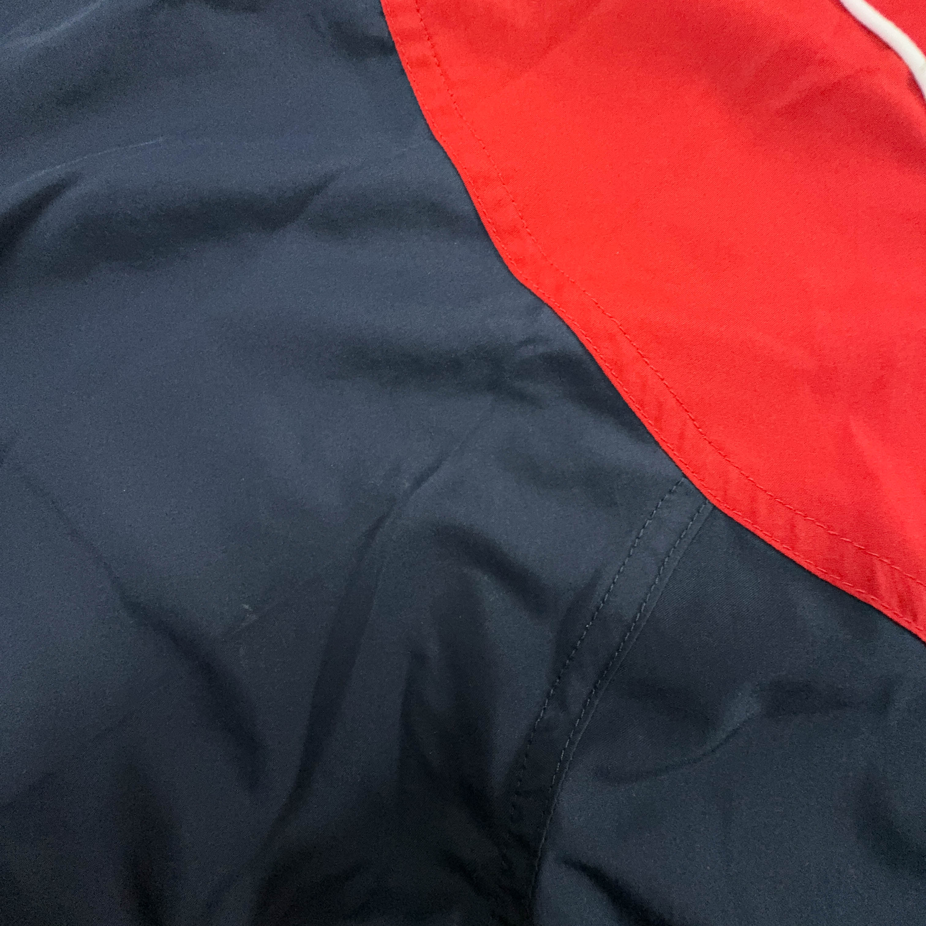 Giacca a vento Adidas Vintage blu e rossa anni 2000 con zip - Taglia L/XL uomo