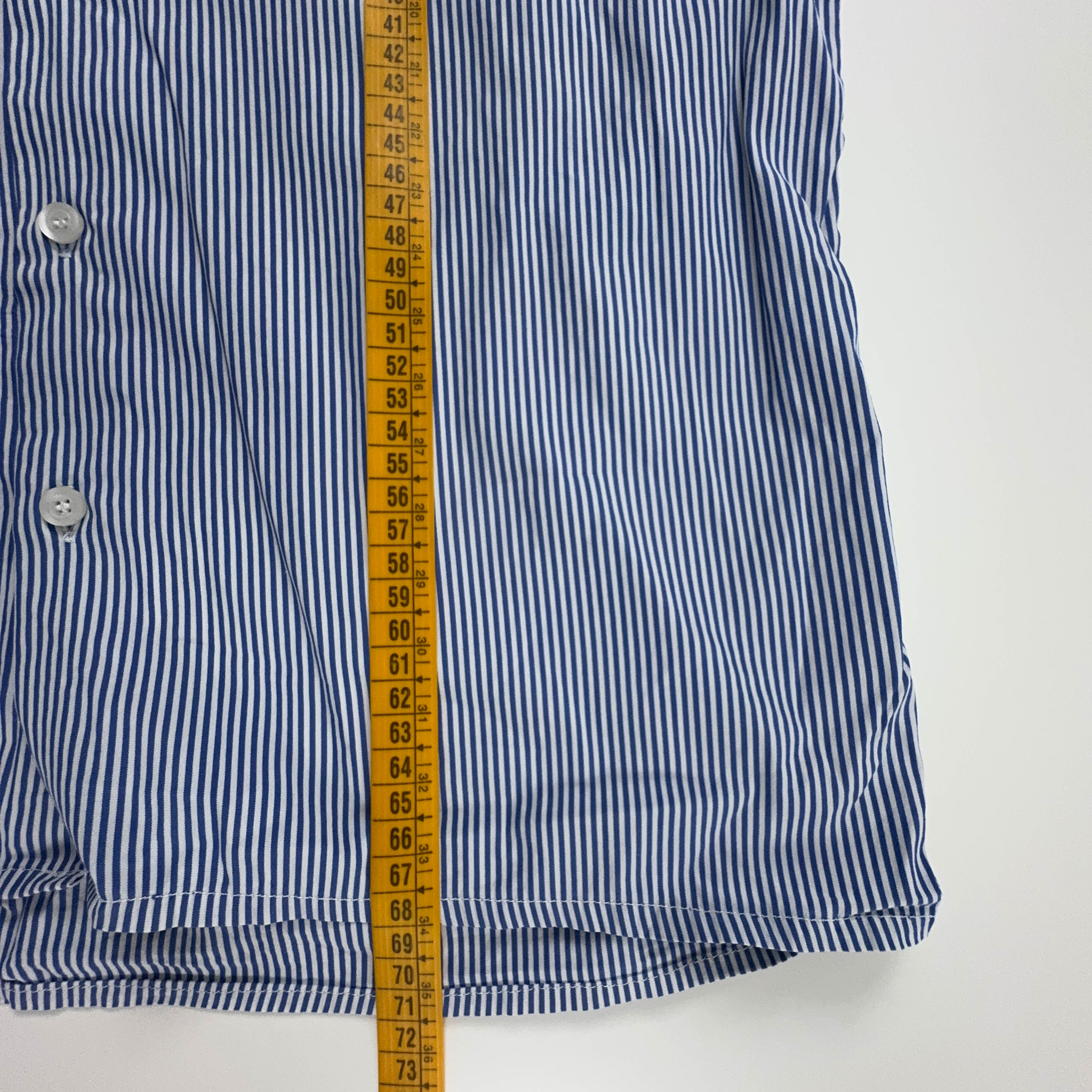 Camicia Prada a righe blu e bianca - Taglia 45 uomo