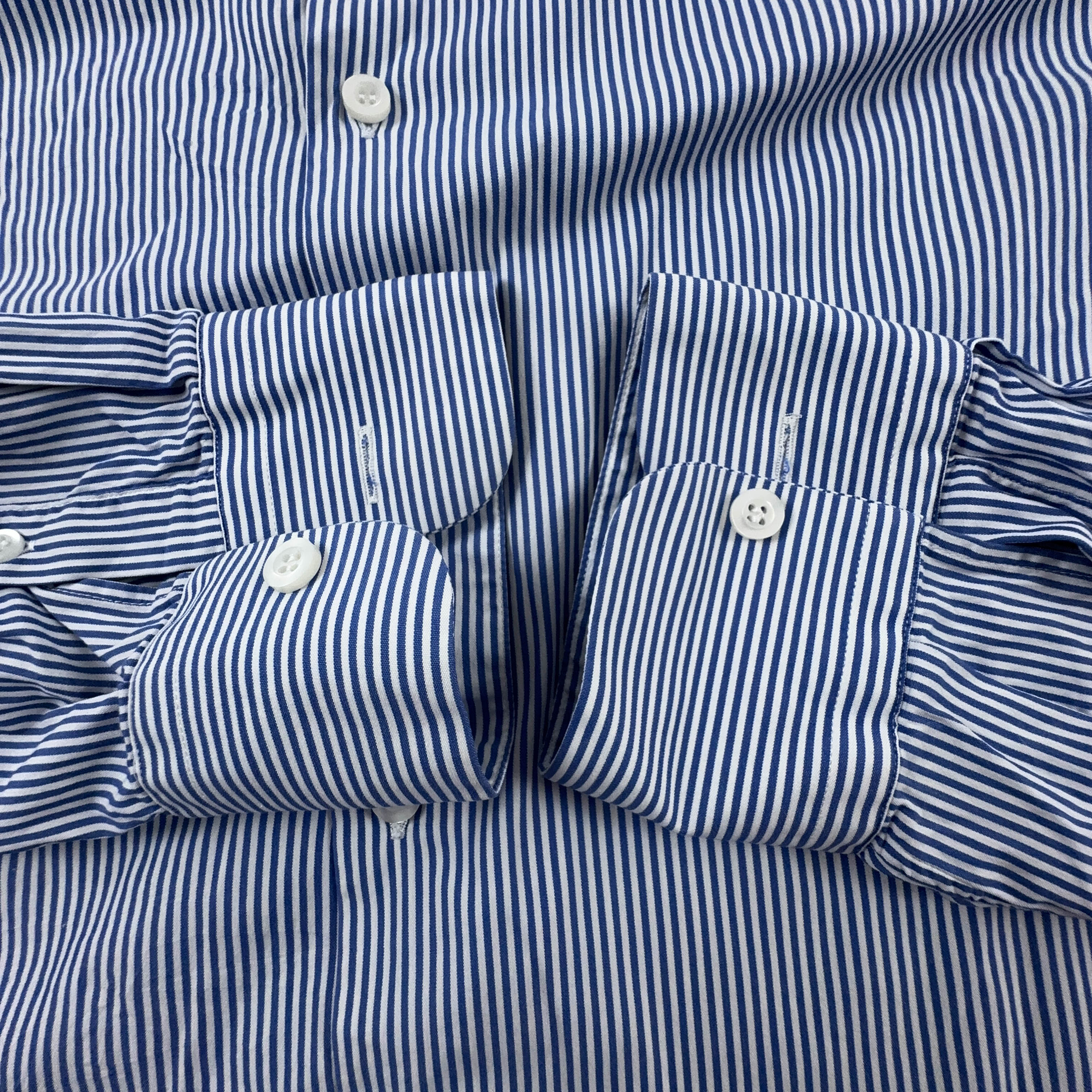 Camicia Prada a righe blu e bianca - Taglia 45 uomo