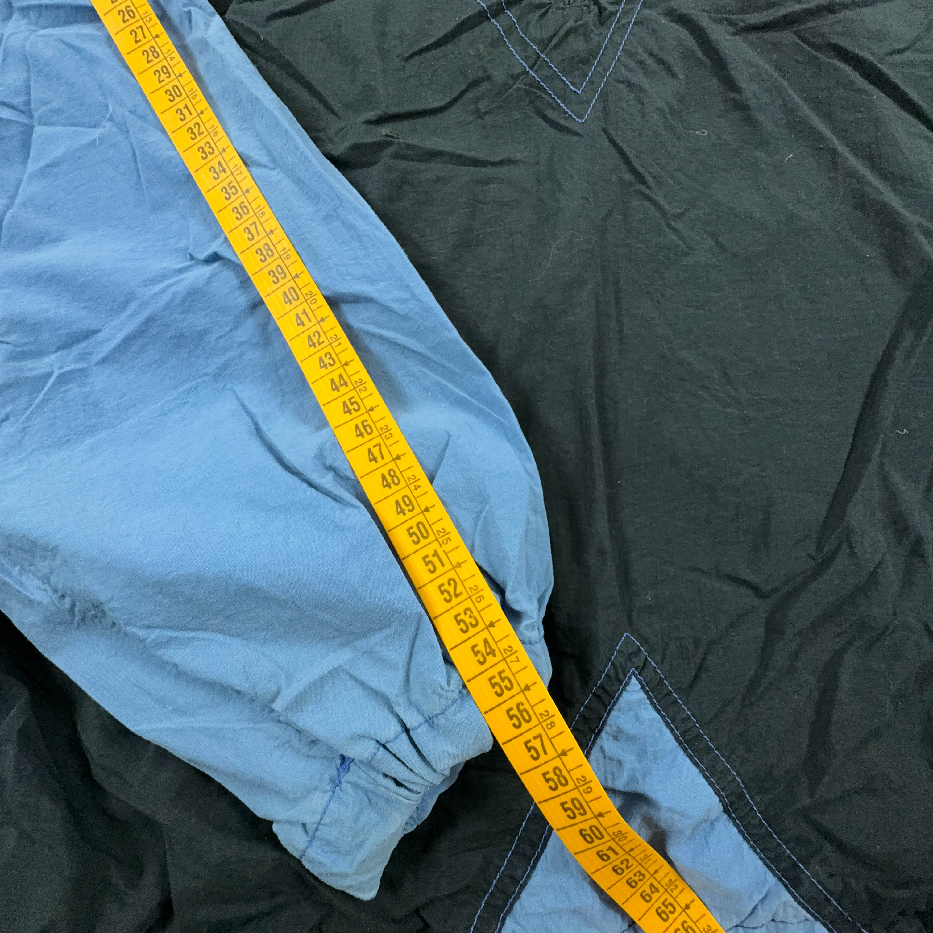 Giacca a vento Vintage Brooklyn Training nera e blu con zip - Taglia M/L uomo