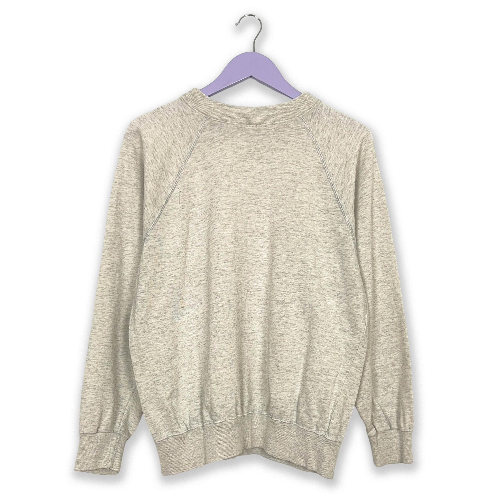 Felpa Champion Vintage grigia a girocollo con logo stampato anni 90 - Taglia S/M uomo