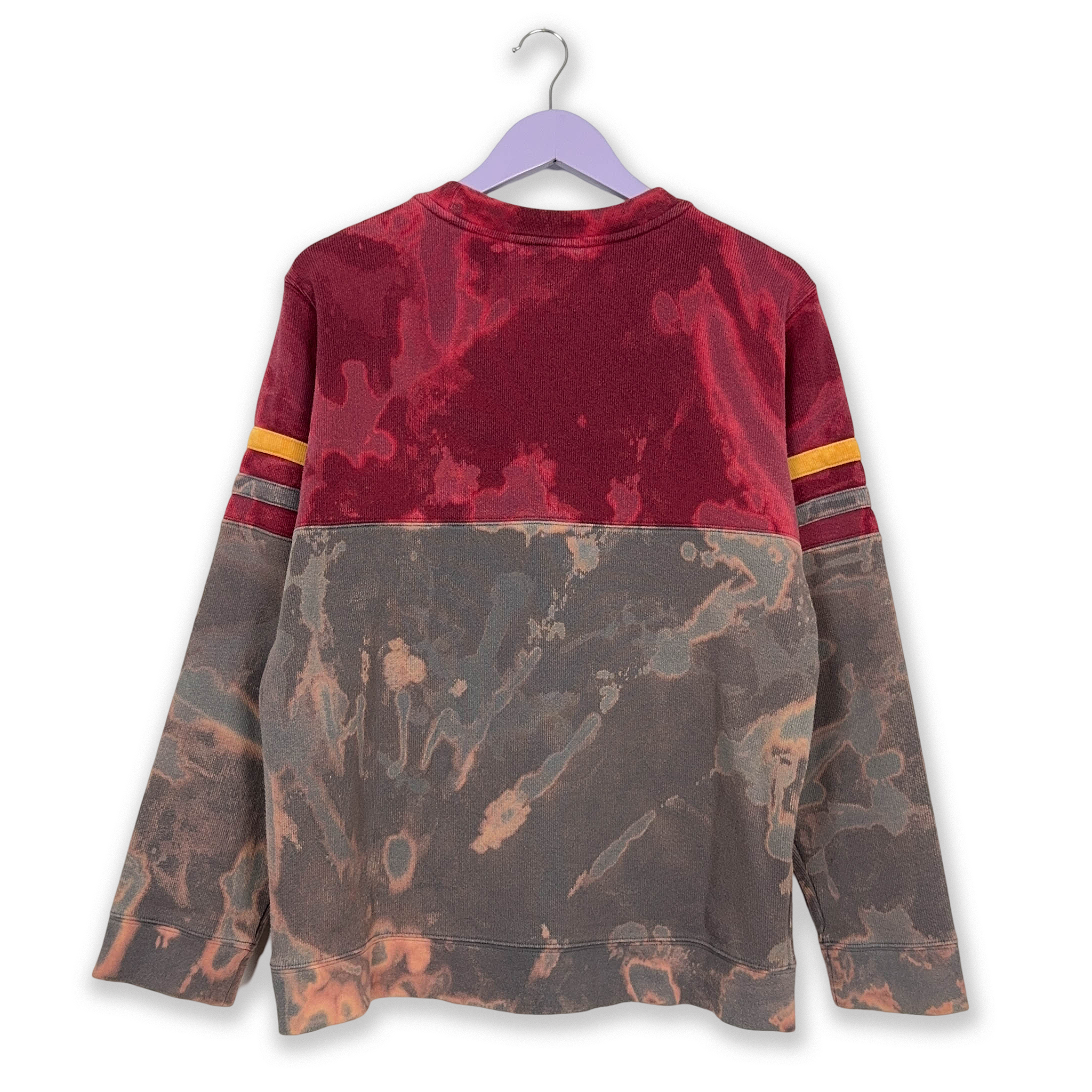 Felpa Nike Vintage Tie Dye rossa e grigia a girocollo anni 2000 - Taglia S/M 173 uomo