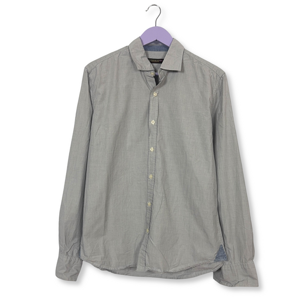 Camicia Napapijri grigia a tinta unita - Taglia M/L uomo
