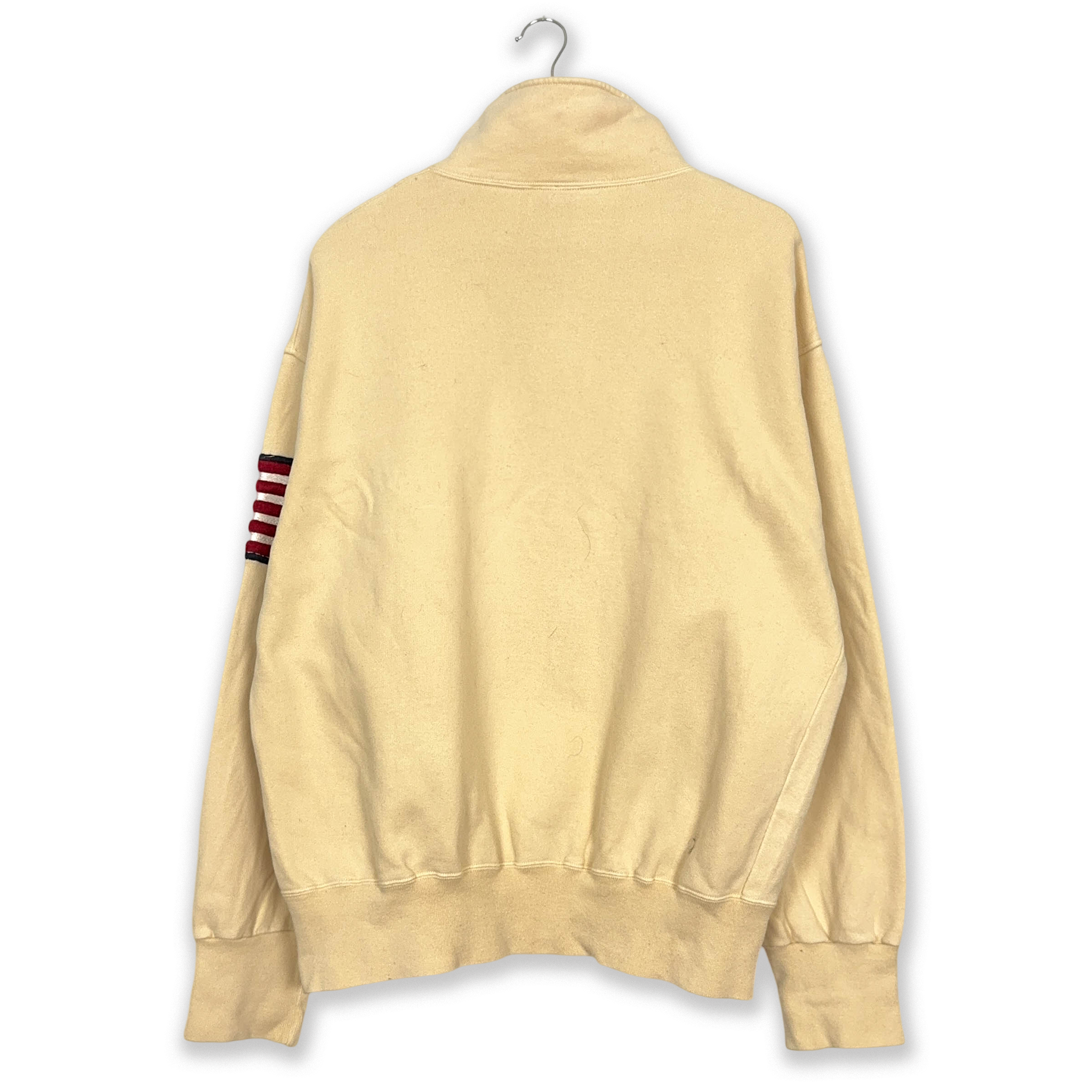 Felpa Best Company Vintage beige quarter zip anni 80/90 - Taglia L/XL uomo