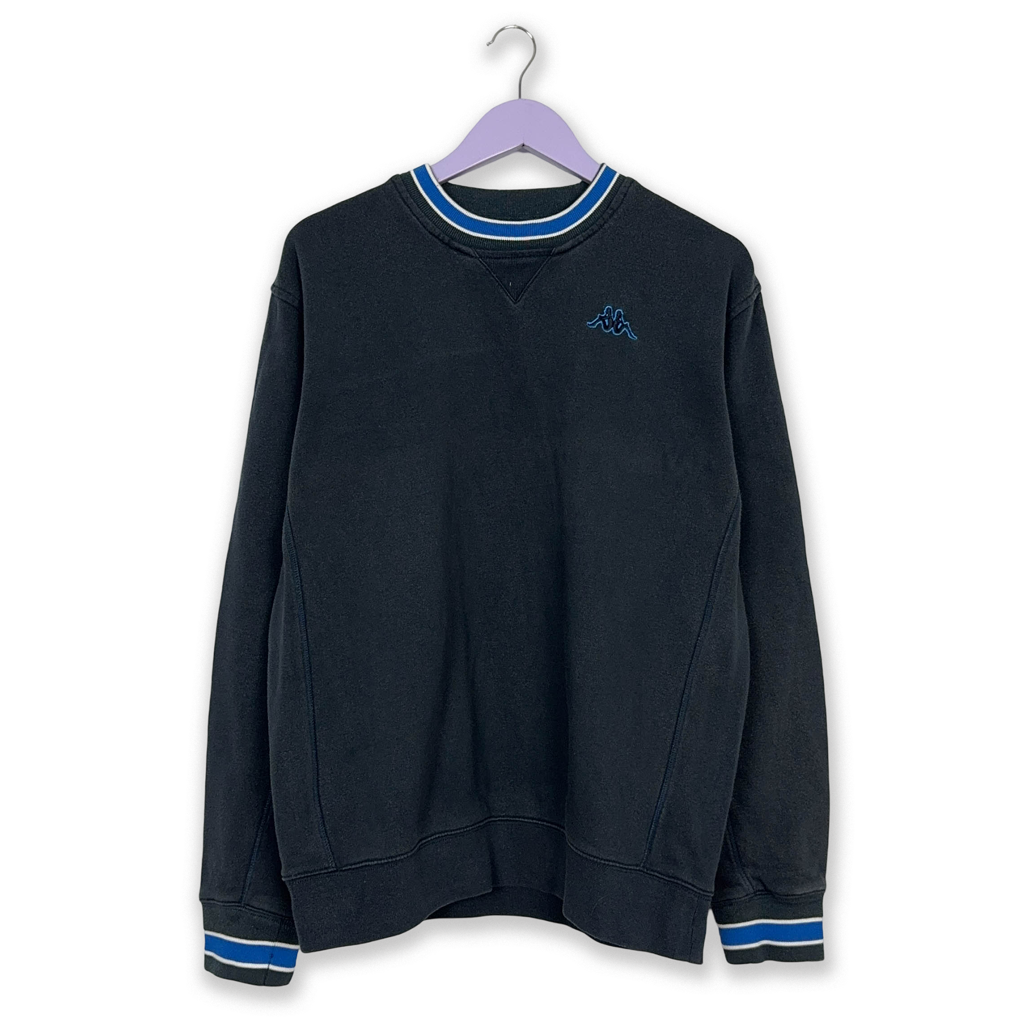 Felpa Kappa Vintage blu scuro a girocollo anni 2000 - Taglia L/XL uomo