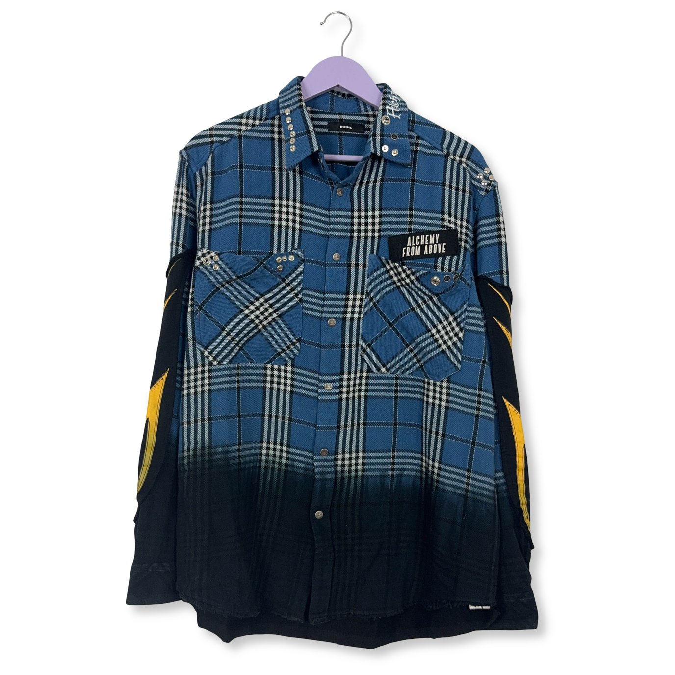 Maglietta Camicia A Quadri Gialla E Nera Camicia Diesel A Quadri