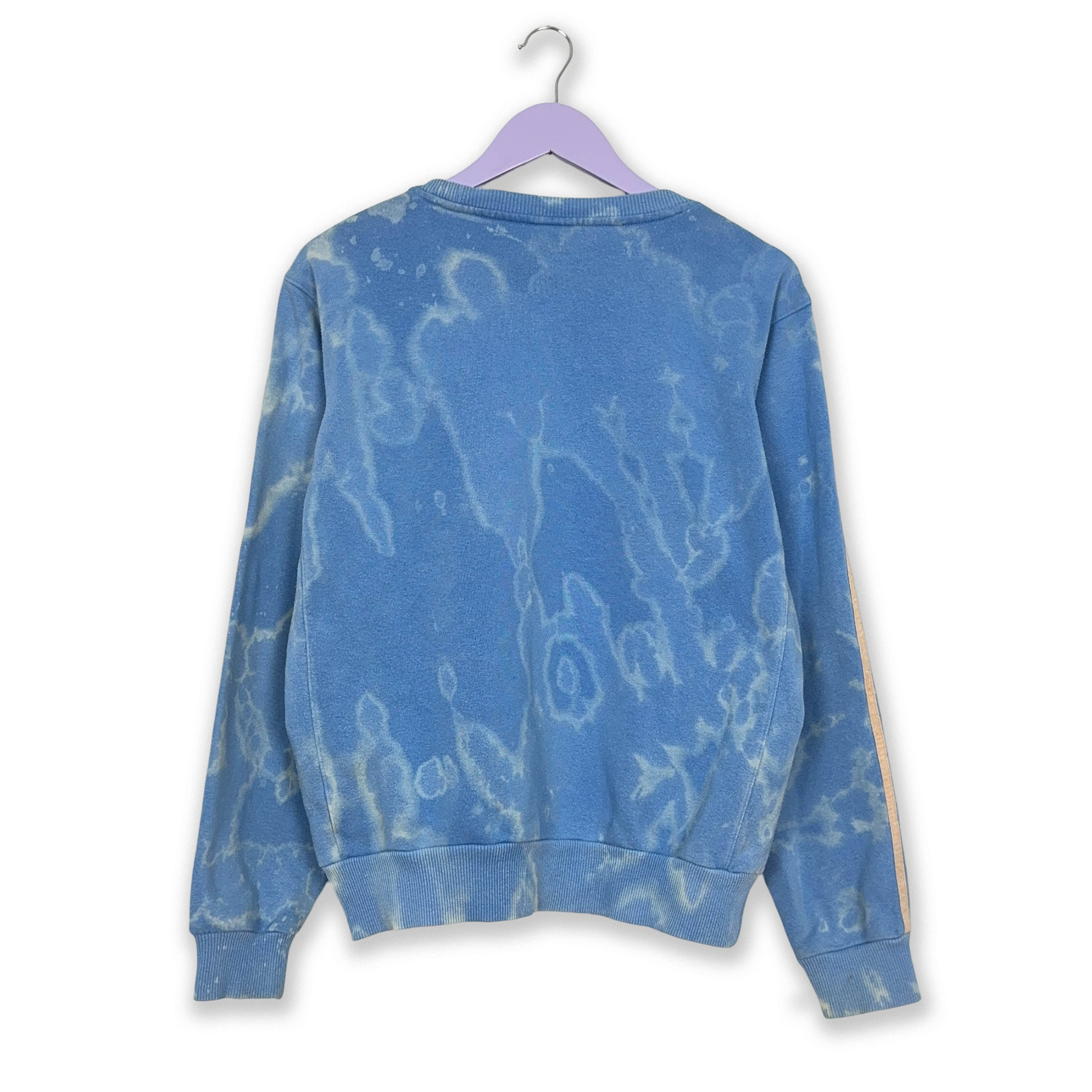 Felpa Nike Vintage blu Tie Dye a girocollo con ricamo - Taglia 173 uomo