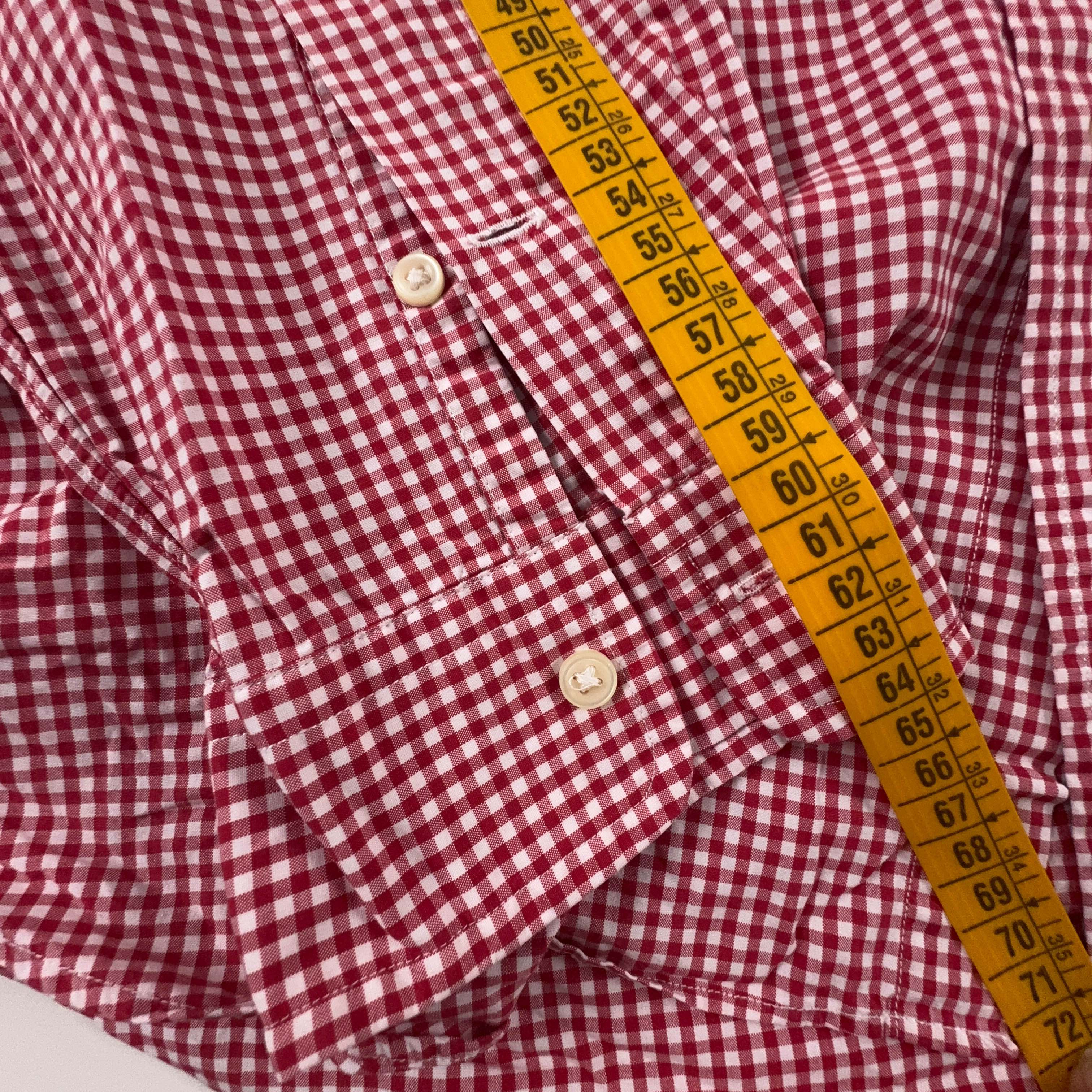 Camicia Ralph Lauren a quadri rossa e bianca in cotone custom fit - Taglia L/XL uomo