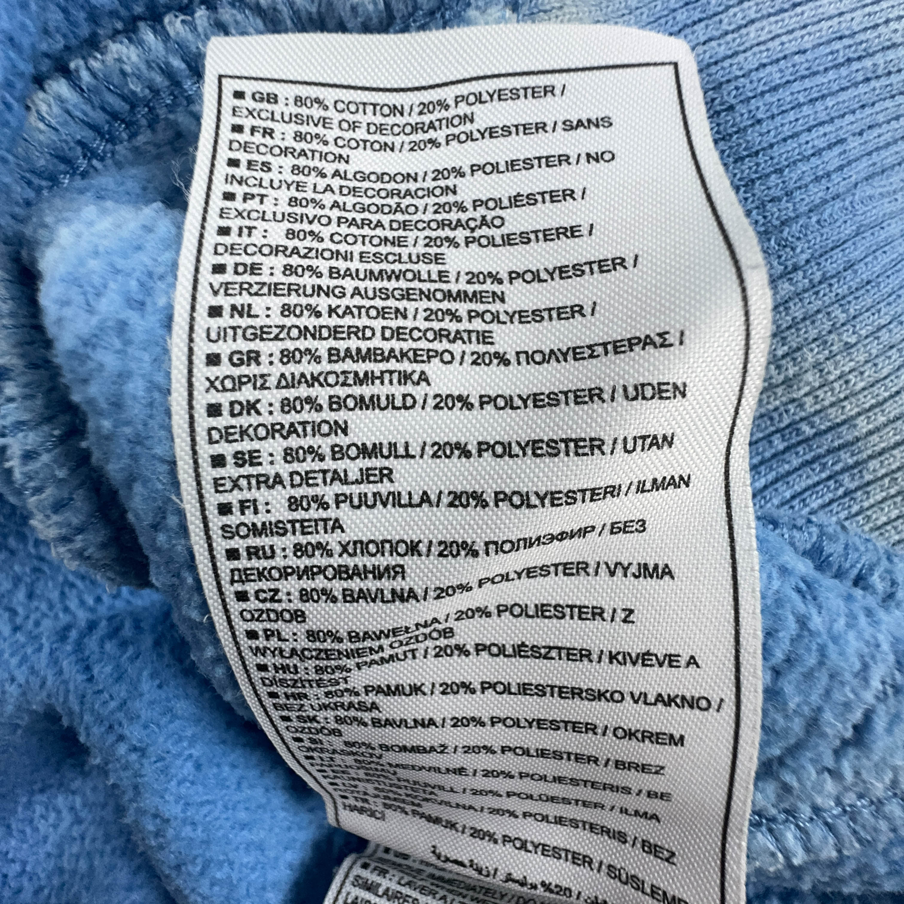 Felpa Nike Vintage blu Tie Dye a girocollo con ricamo - Taglia 173 uomo