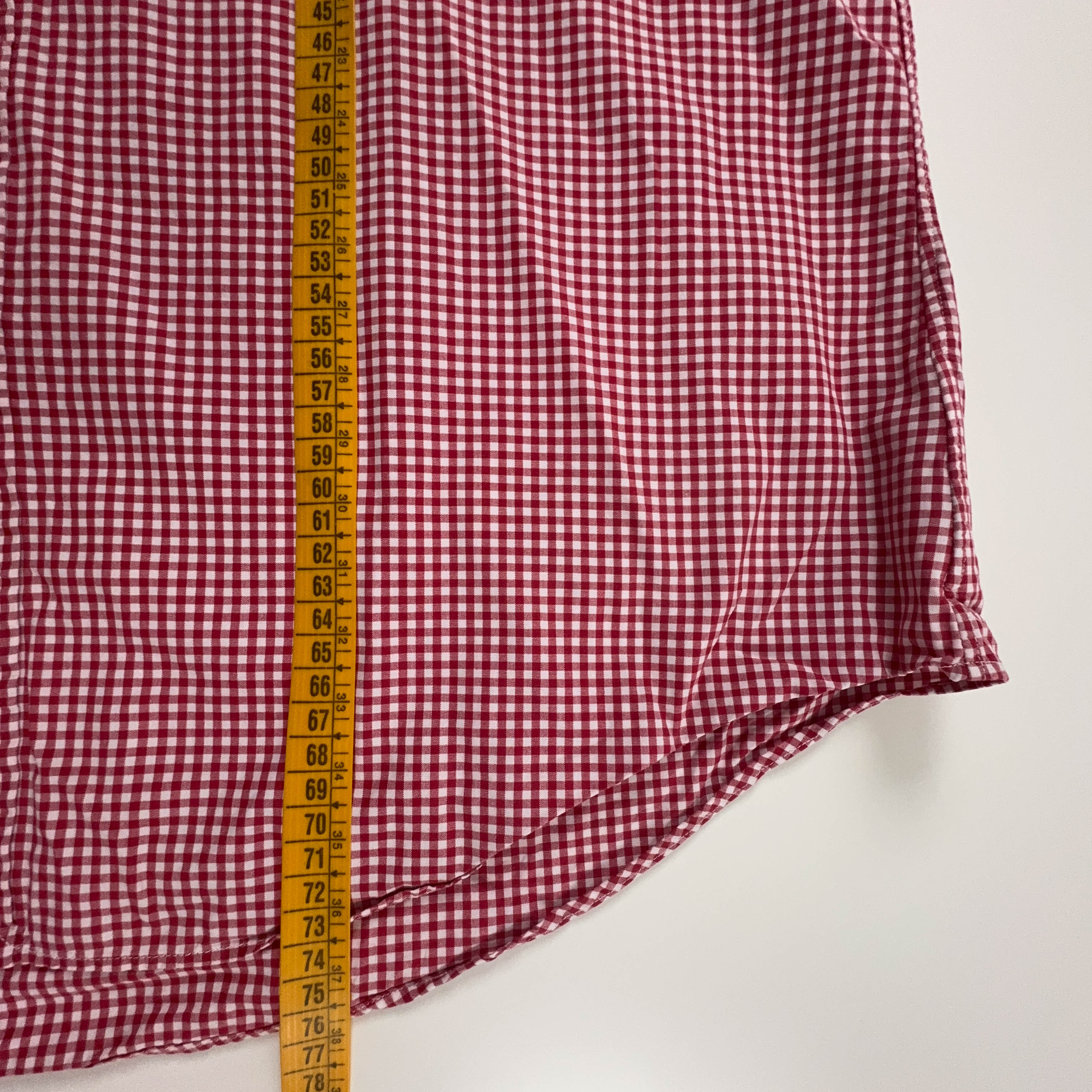 Camicia Ralph Lauren a quadri rossa e bianca in cotone custom fit - Taglia L/XL uomo