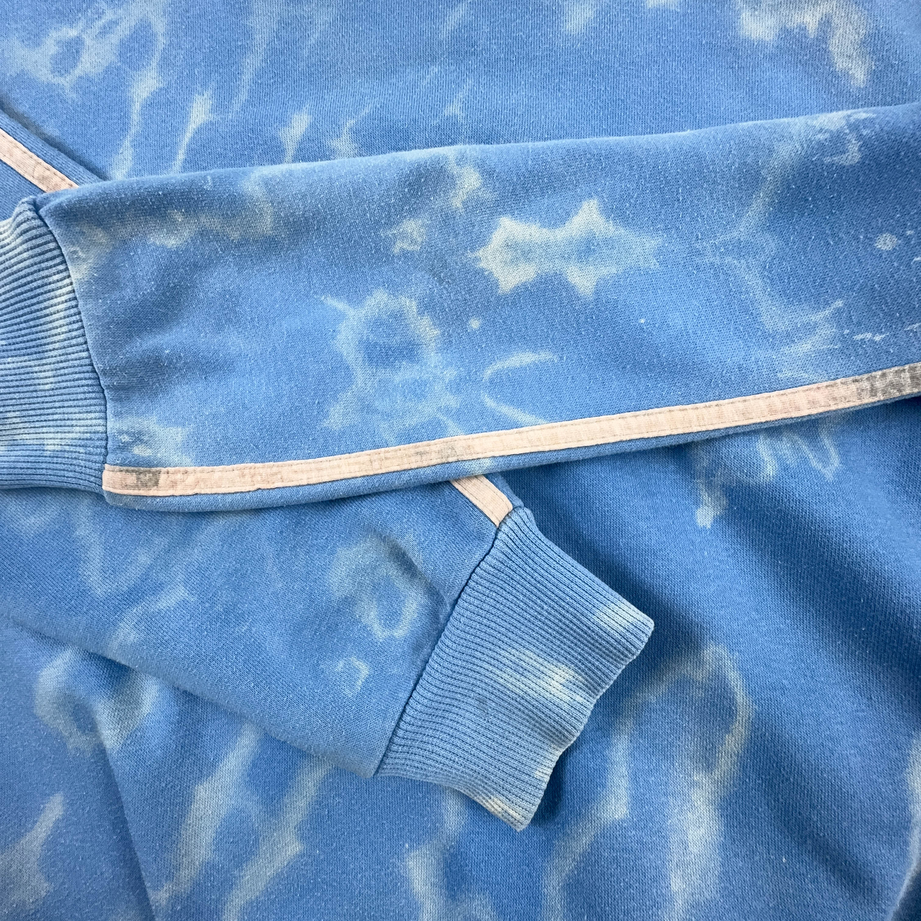 Felpa Nike Vintage blu Tie Dye a girocollo con ricamo - Taglia 173 uomo