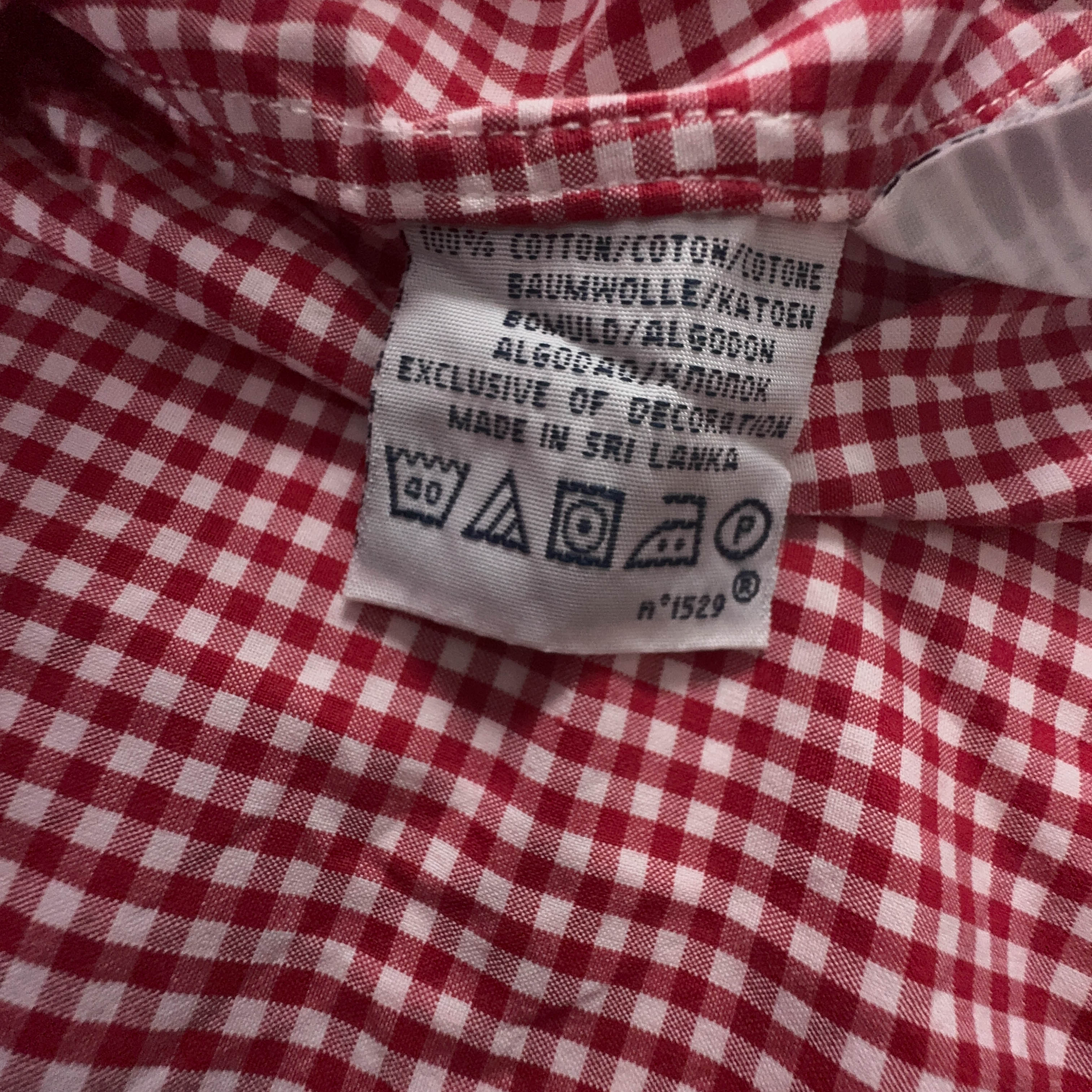 Camicia Ralph Lauren a quadri rossa e bianca in cotone custom fit - Taglia L/XL uomo