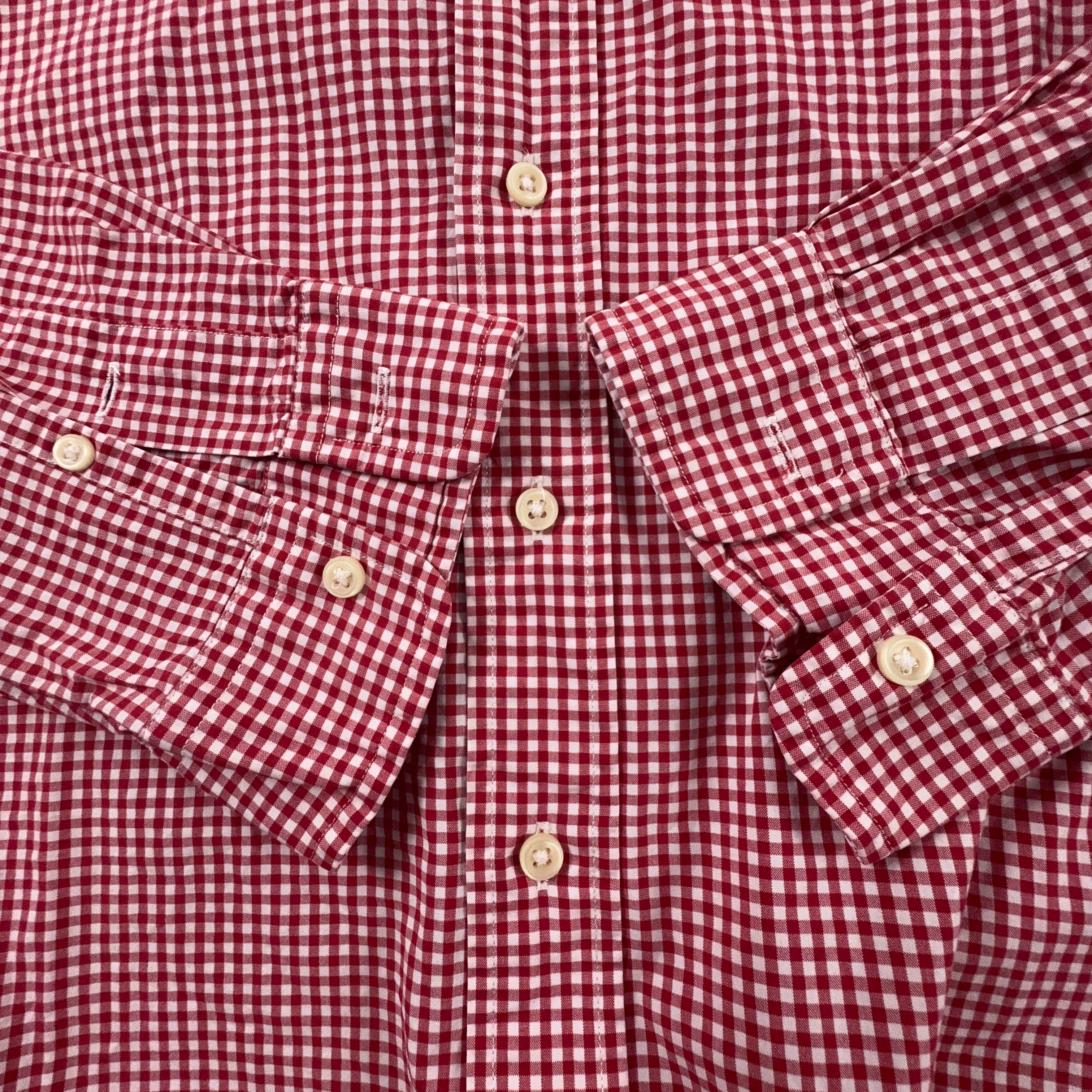 Camicia Ralph Lauren a quadri rossa e bianca in cotone custom fit - Taglia L/XL uomo