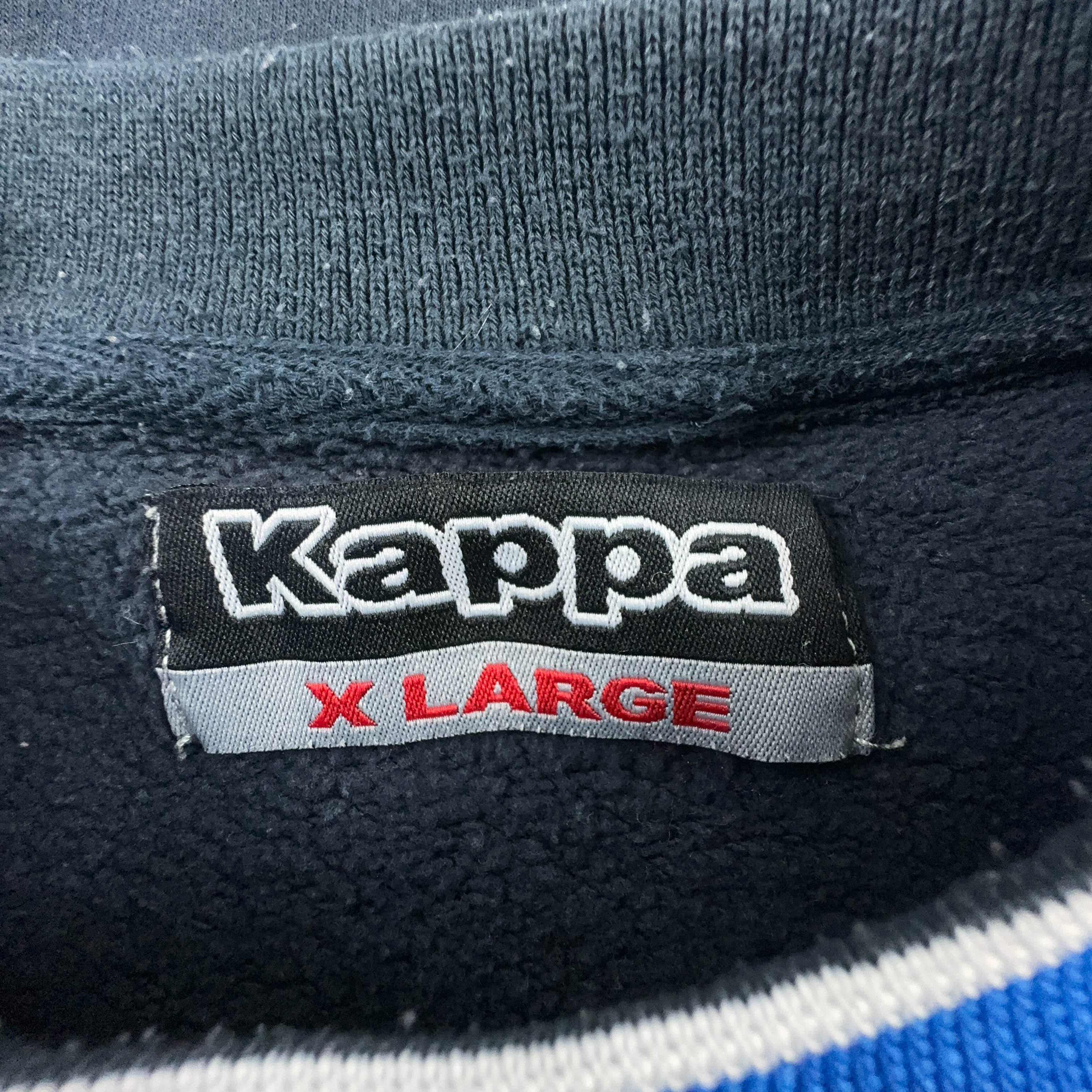 Felpa Kappa Vintage blu scuro a girocollo anni 2000 - Taglia L/XL uomo