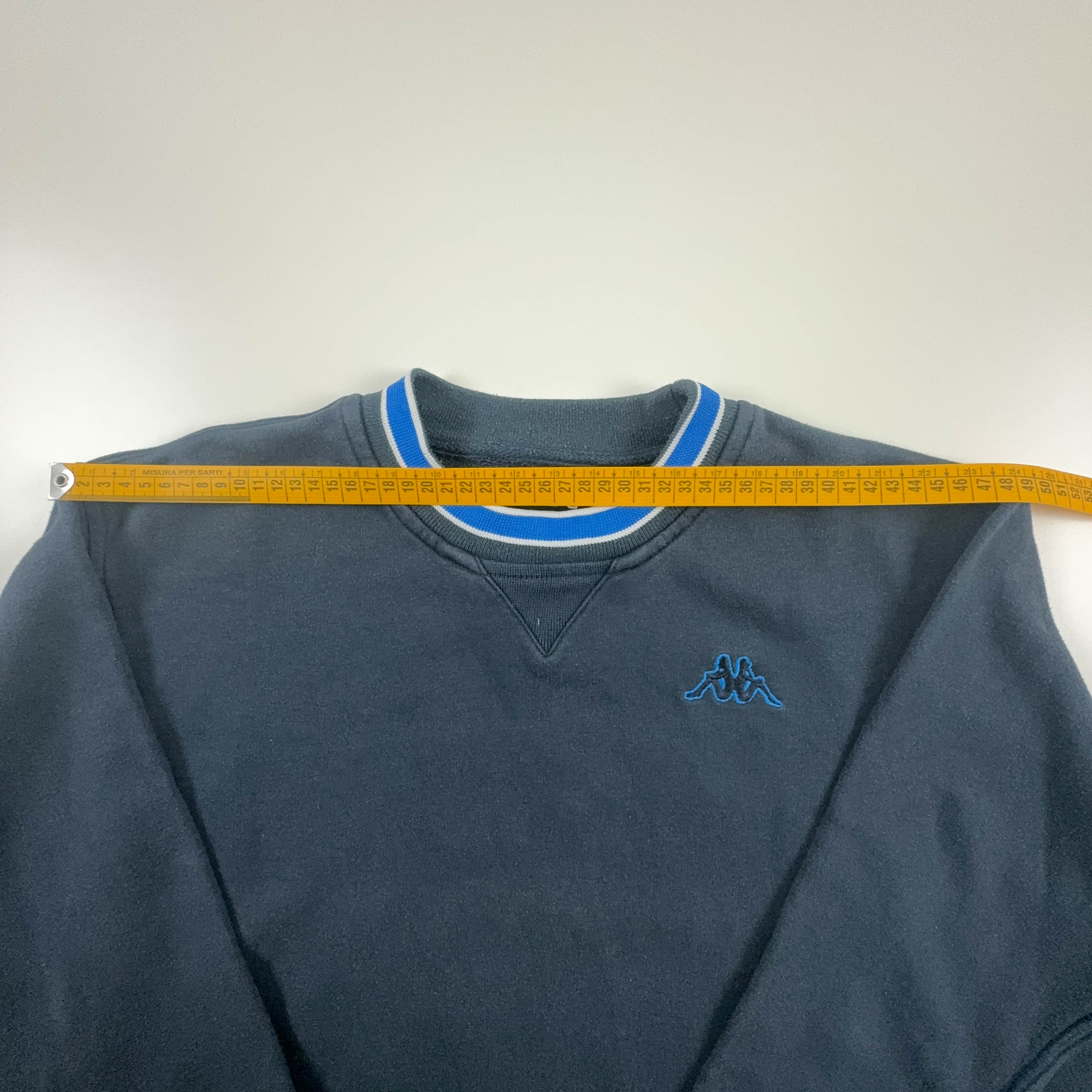 Felpa Kappa Vintage blu scuro a girocollo anni 2000 - Taglia L/XL uomo