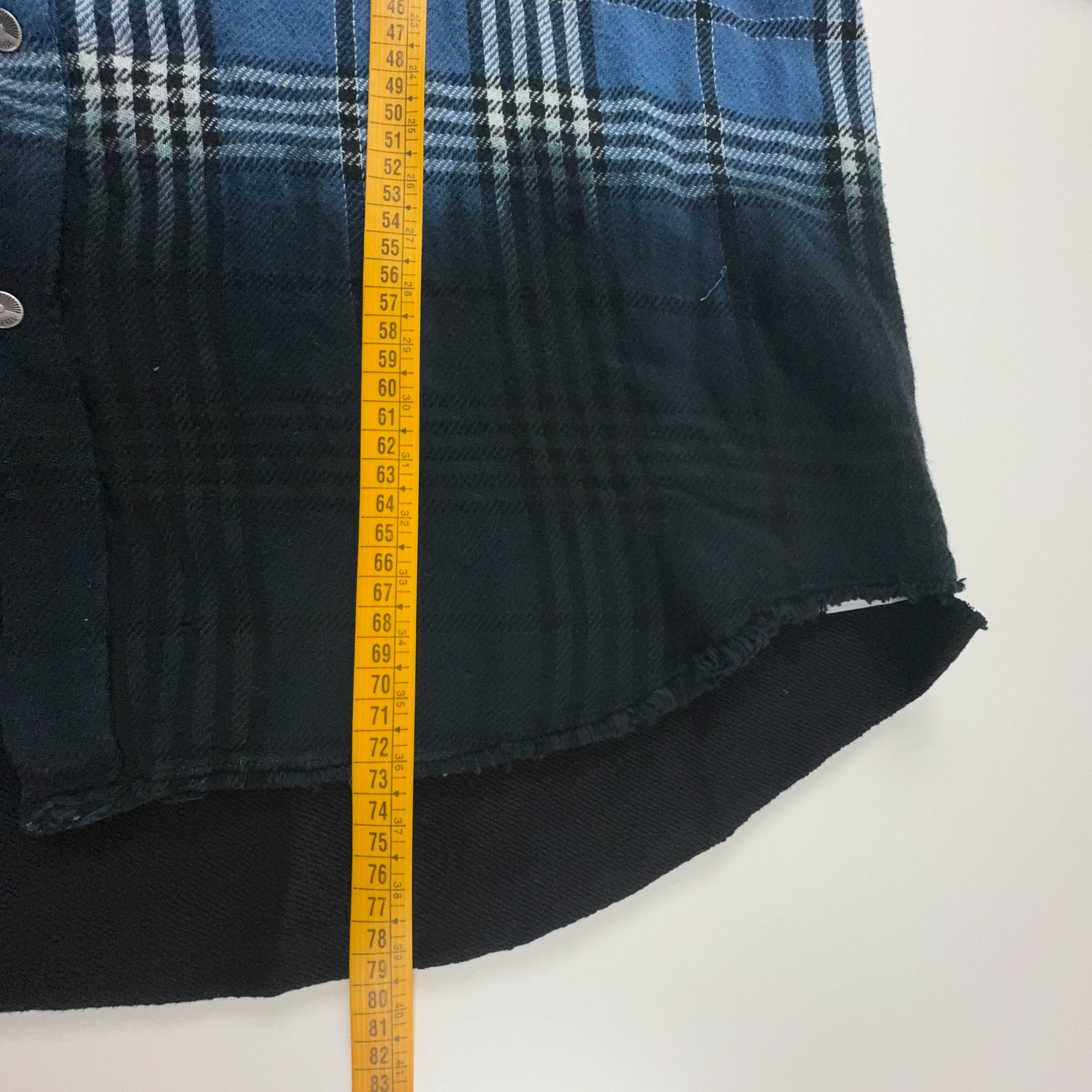 Camicia Diesel a quadri blu gialla e nera invernale con ricami - Taglia L uomo