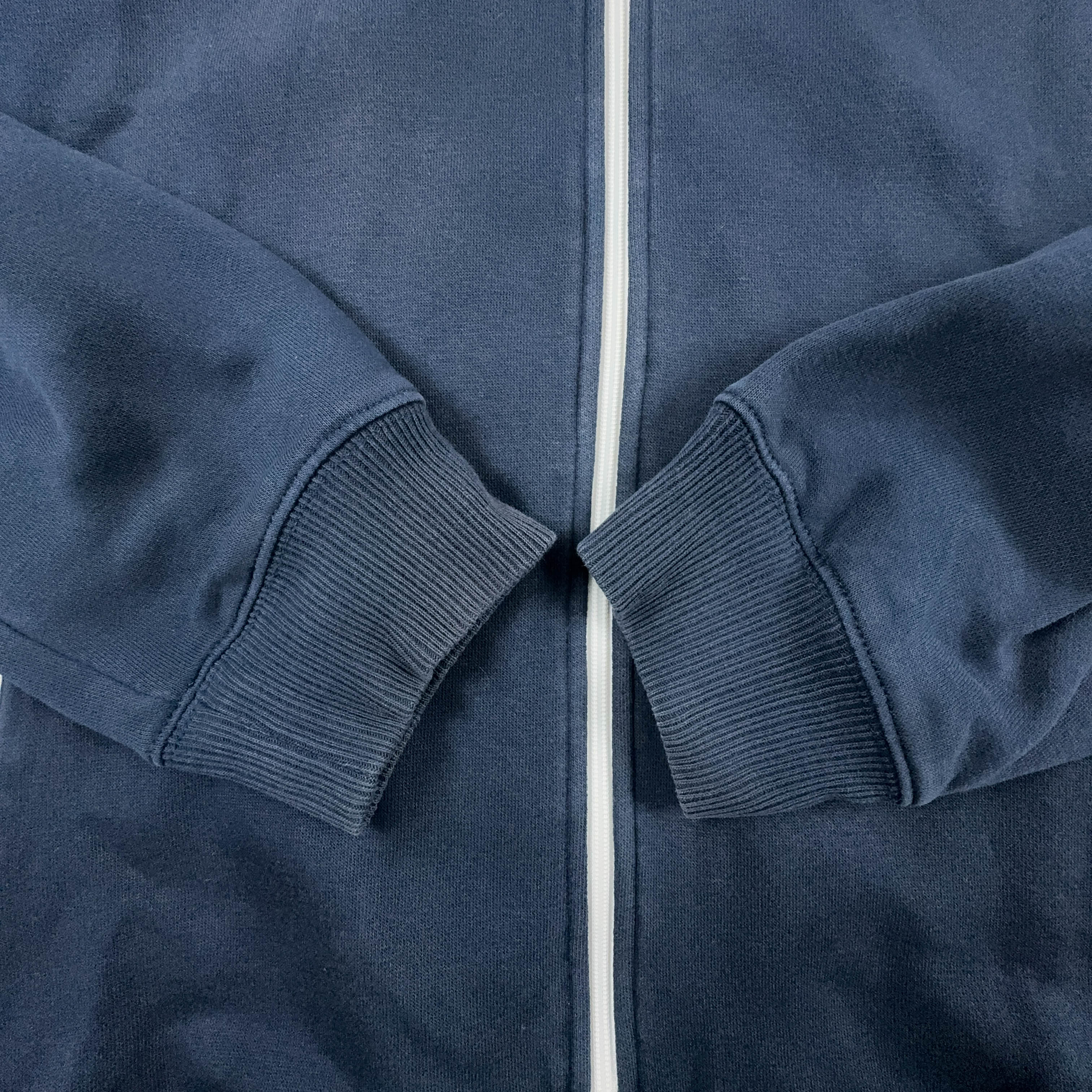 Felpa Nike Vintage blu scuro con zip e cappuccio anni 2000 - Taglia L 183 uomo