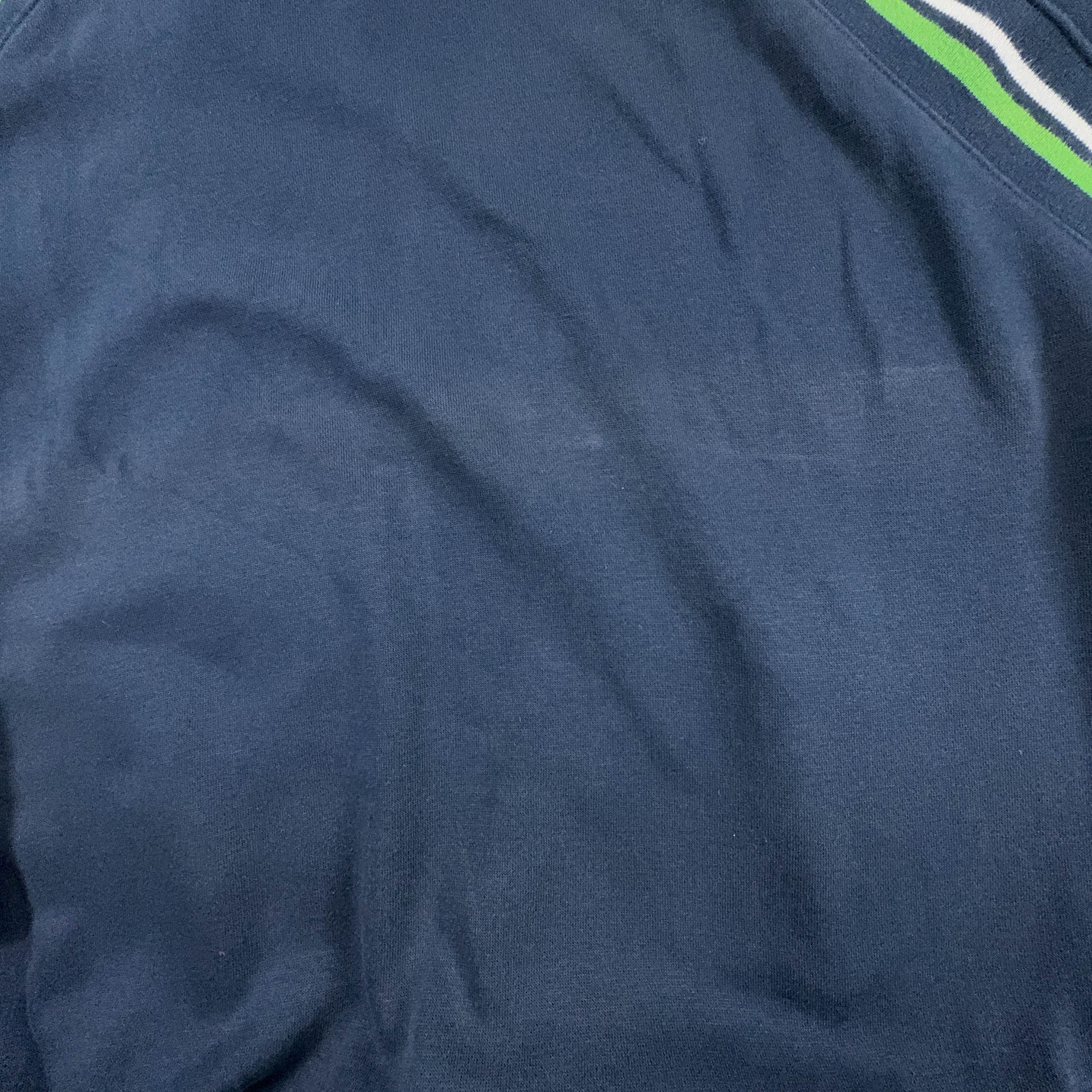 Felpa Nike Vintage blu scuro con zip e cappuccio anni 2000 - Taglia L 183 uomo