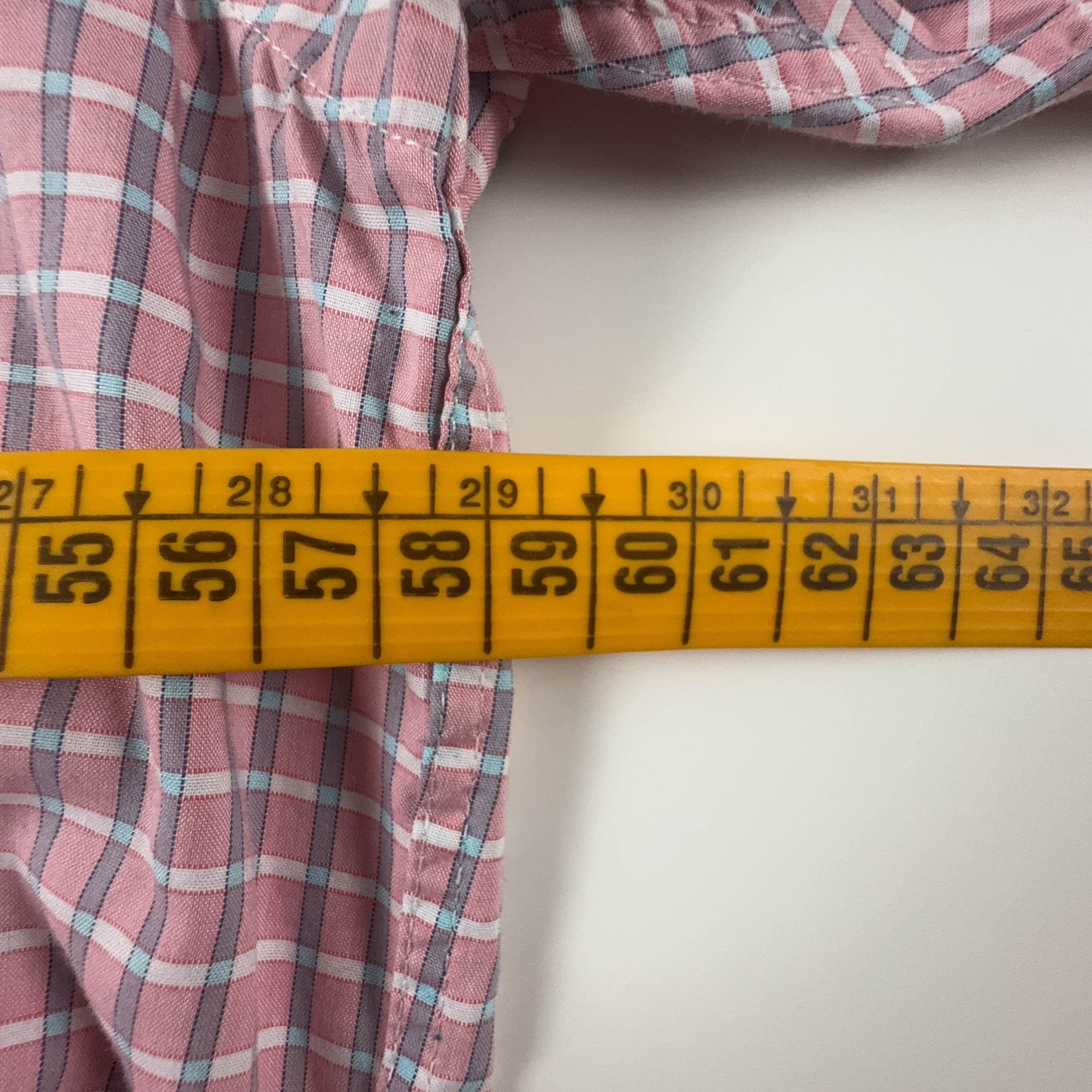 Camicia Lacoste a quadri rosa e bianca - Taglia 42 uomo