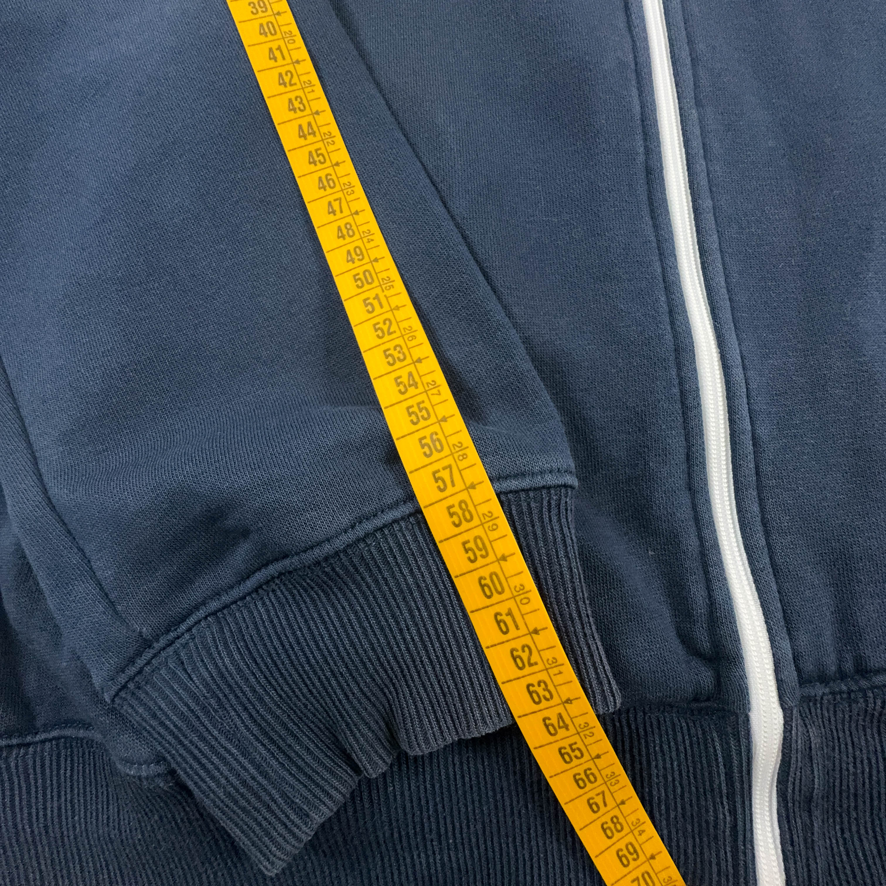 Felpa Nike Vintage blu scuro con zip e cappuccio anni 2000 - Taglia L 183 uomo