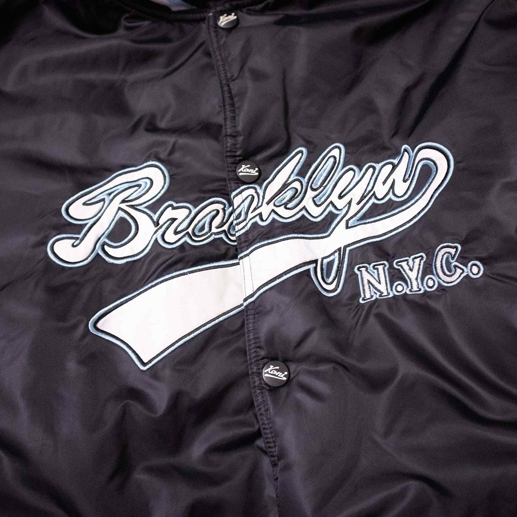 Kani23 Vintage Brooklin NYC black bomber jacket - Size XXL