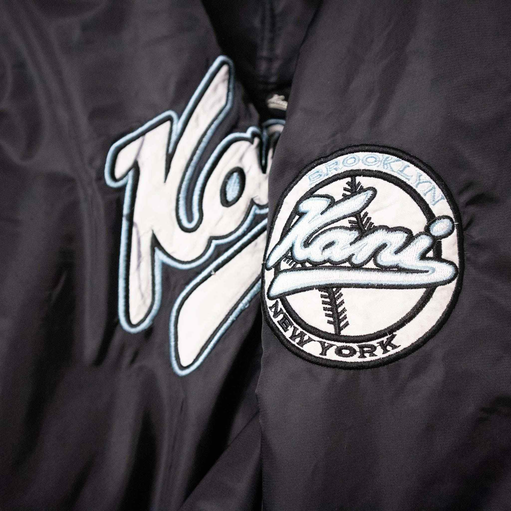 Kani23 Vintage Brooklin NYC black bomber jacket - Size XXL