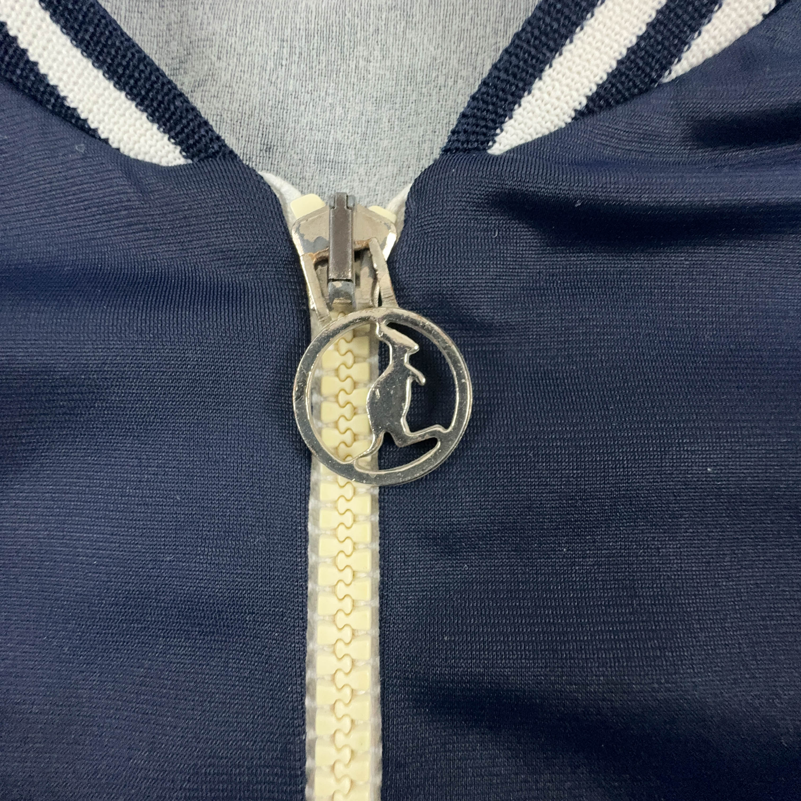 Felpa Australian Alpina Vintage blu scuro con zip - Taglia M/L uomo