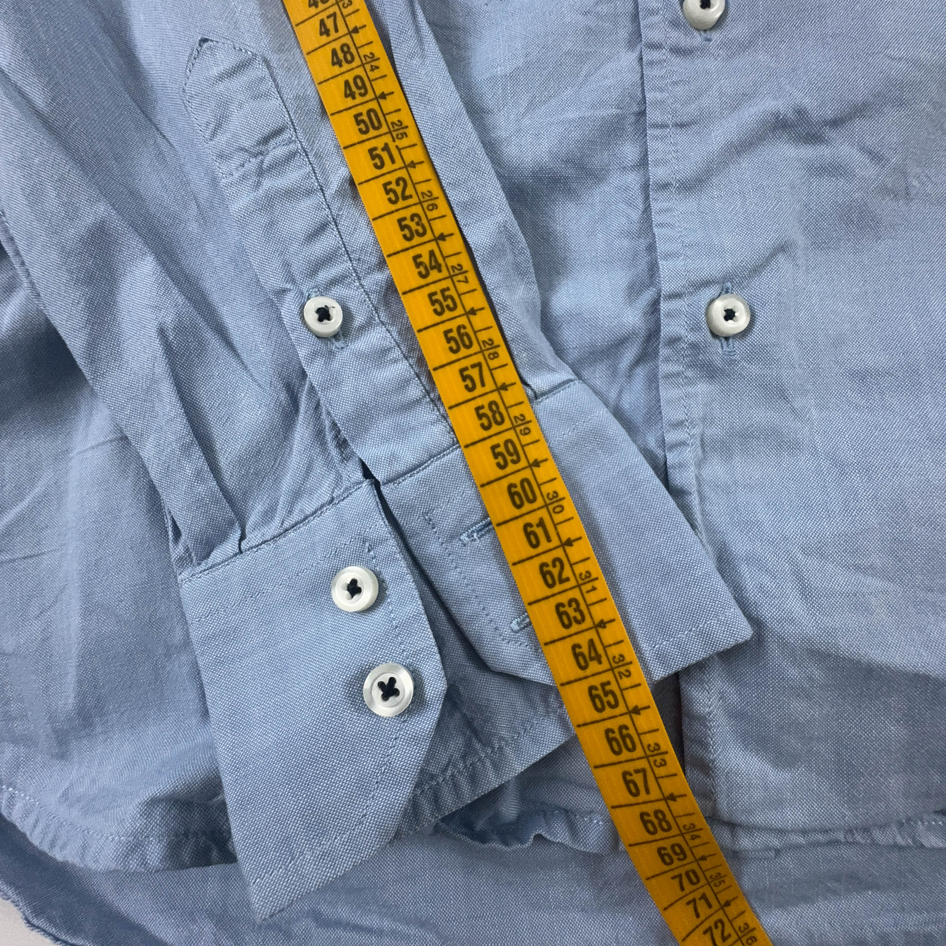 Camicia Fred Perry celeste a tinta unita in cotone - Taglia M uomo