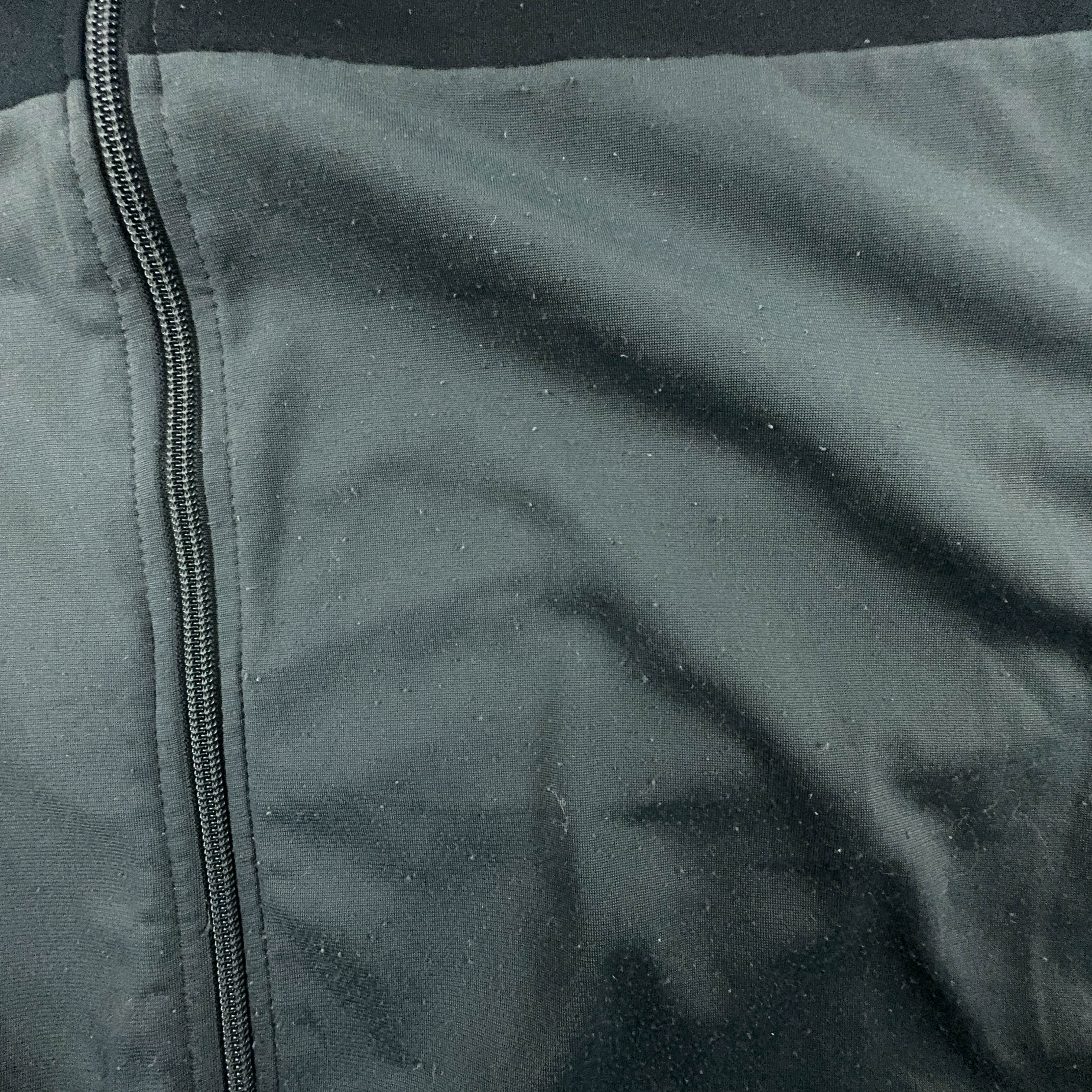 Felpa Nike Vintage nera e grigia con zip anni 2000 - Taglia XL/XXL uomo