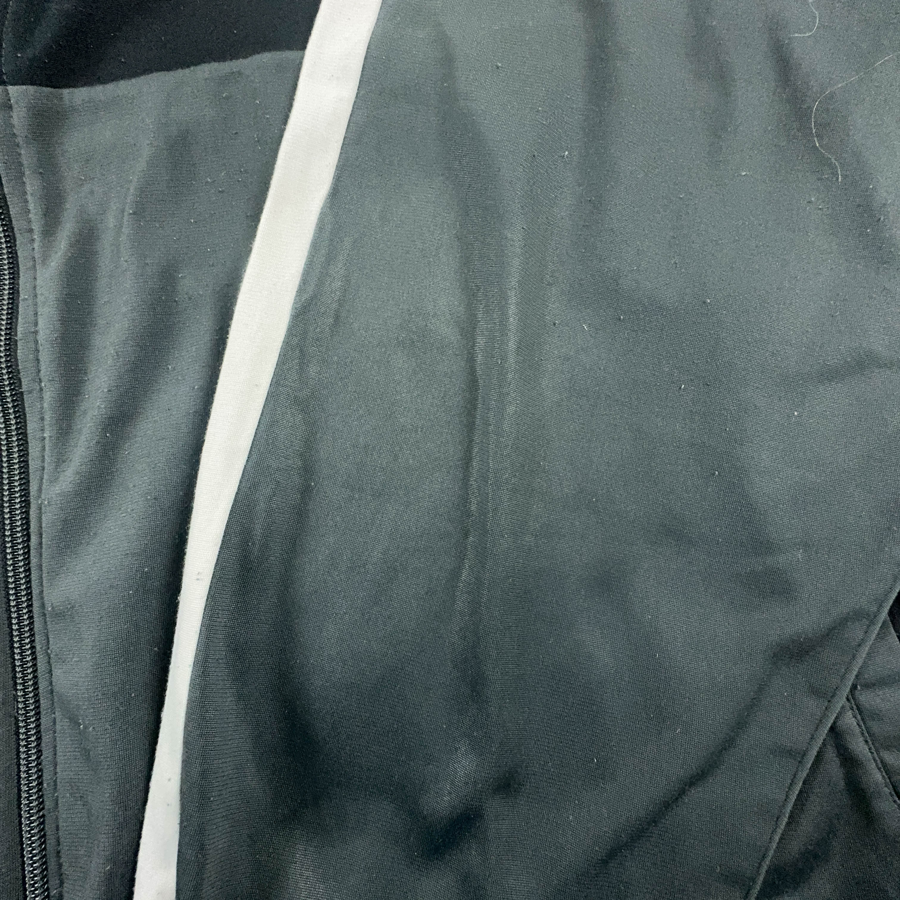 Felpa Nike Vintage nera e grigia con zip anni 2000 - Taglia XL/XXL uomo