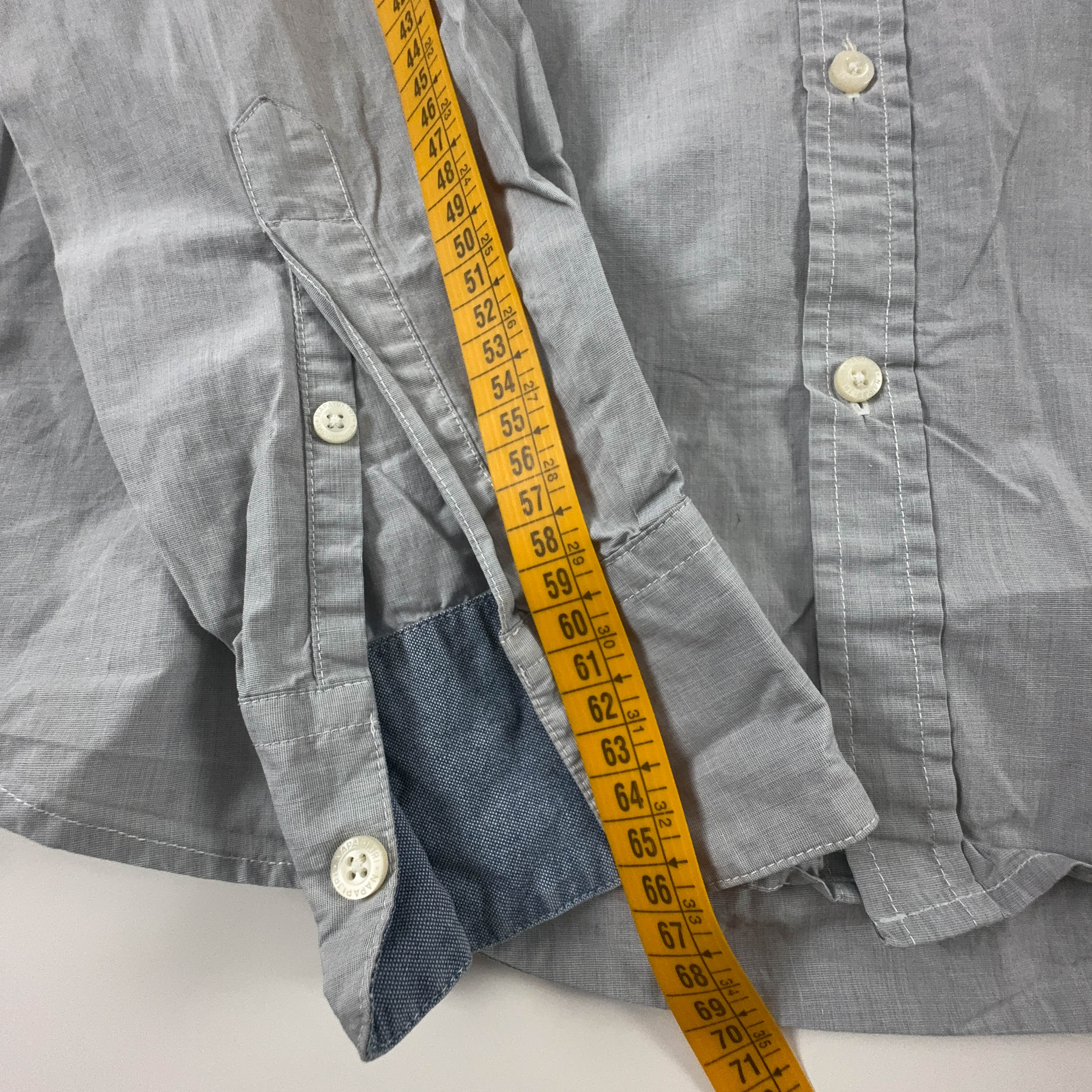 Camicia Napapijri grigia a tinta unita - Taglia M/L uomo