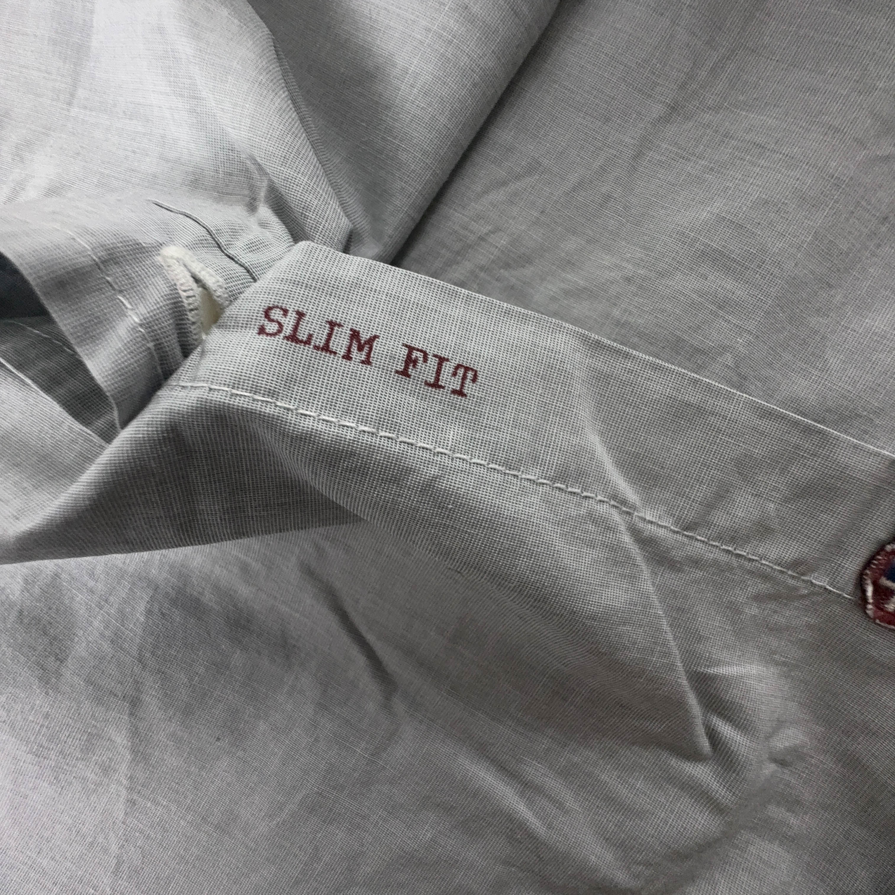 Camicia Napapijri grigia a tinta unita - Taglia M/L uomo