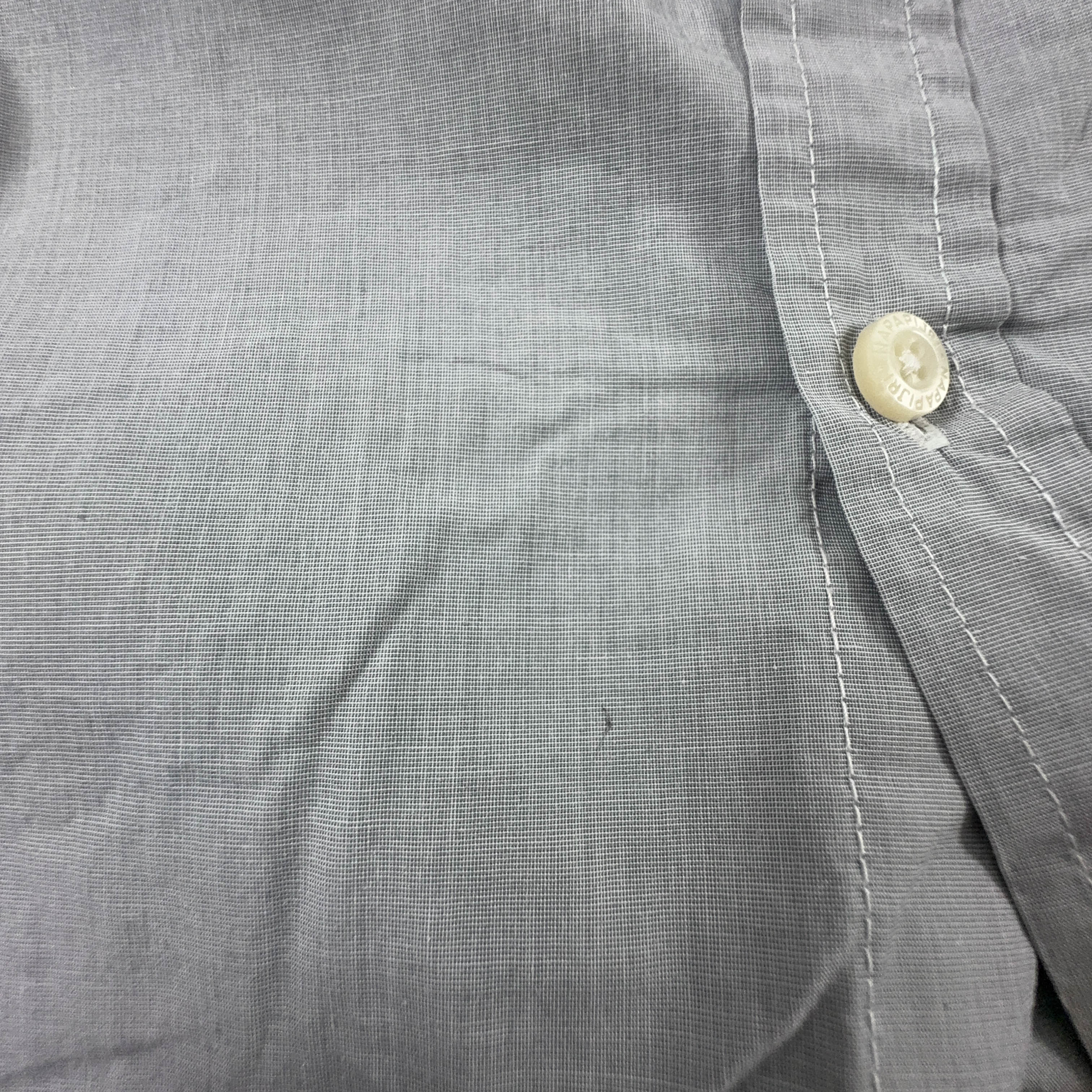 Camicia Napapijri grigia a tinta unita - Taglia M/L uomo