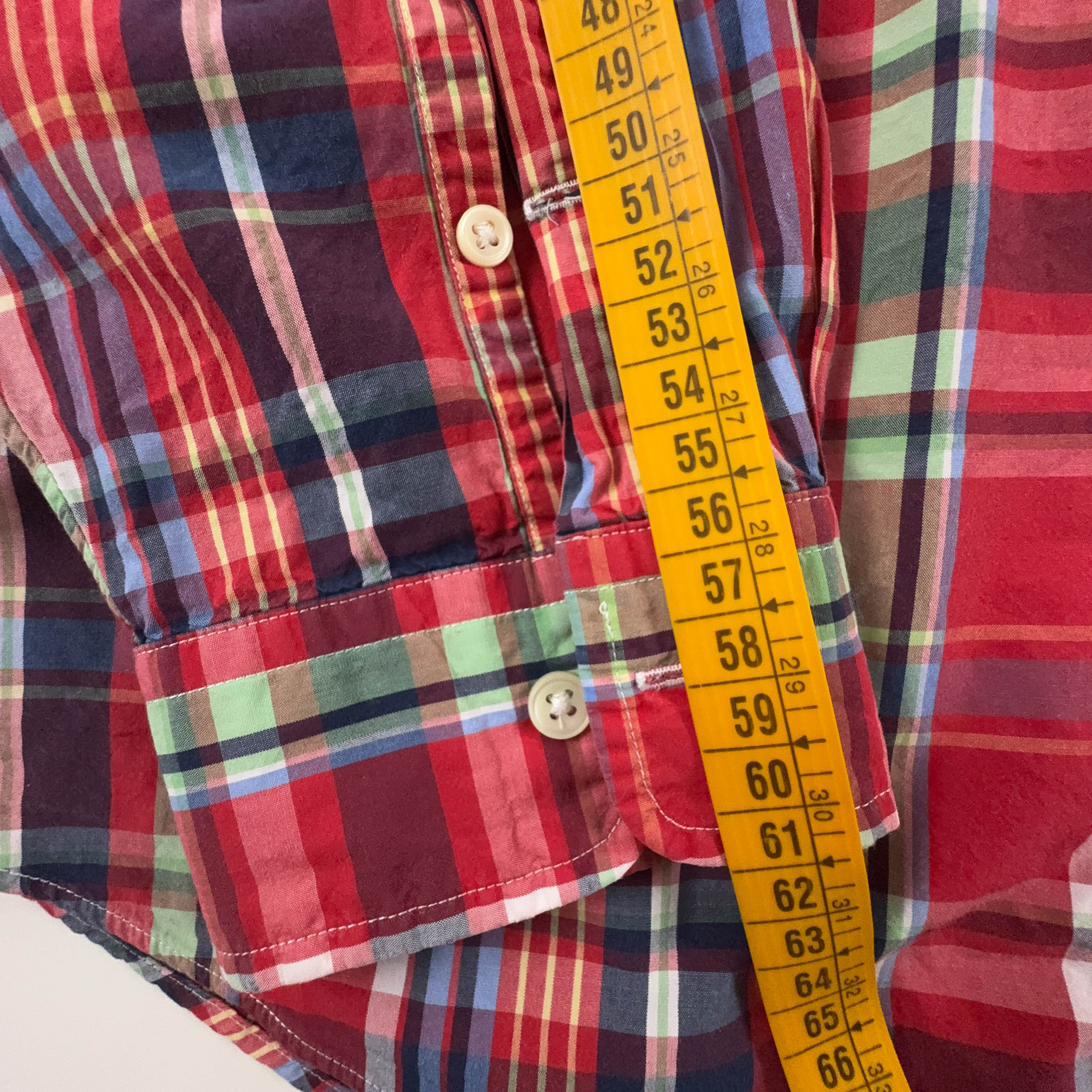 Camicia Ralph Lauren a quadri rossa blu e verde in cotone custom fit - Taglia L/XL uomo